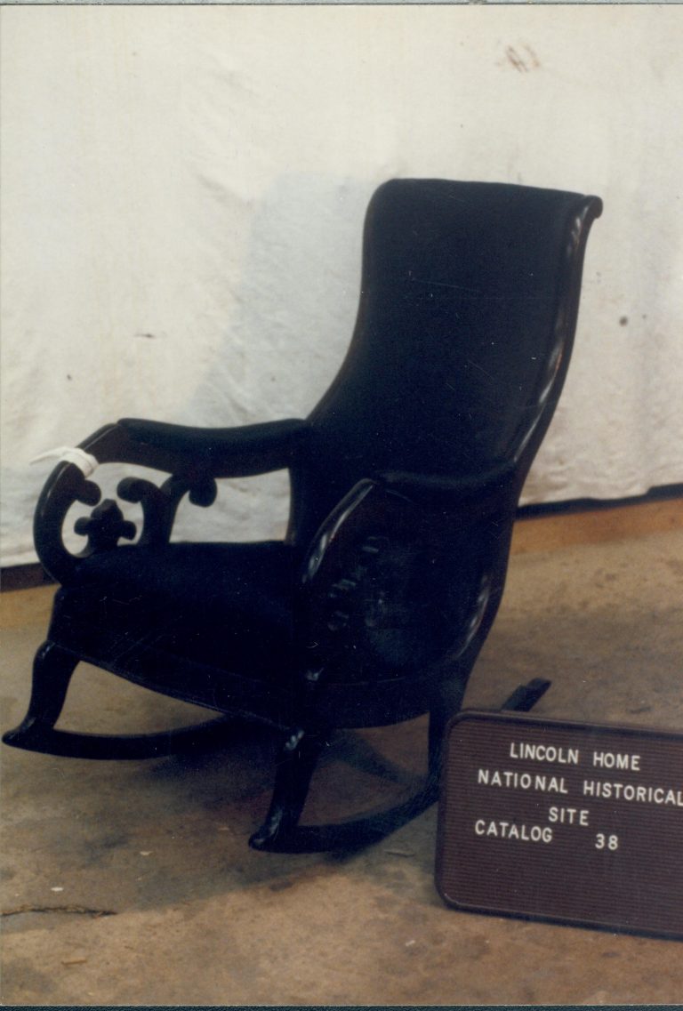 Shows object before any treatment Lincoln Home NHS catalog 38, #38 furnishings