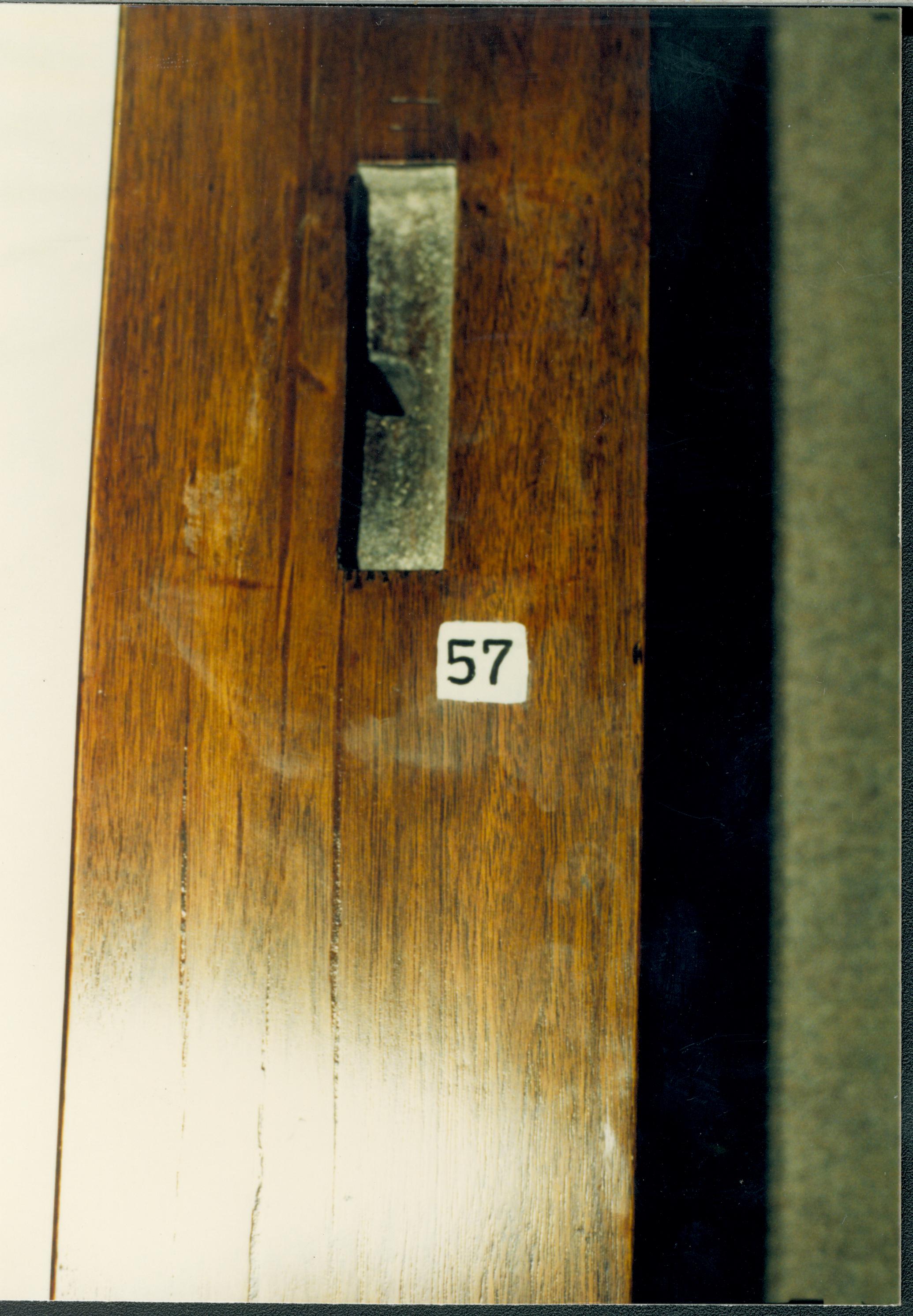 Shows catalog number on right leg of head board Lincoln Home NHS catalog 57, #57 furnishings