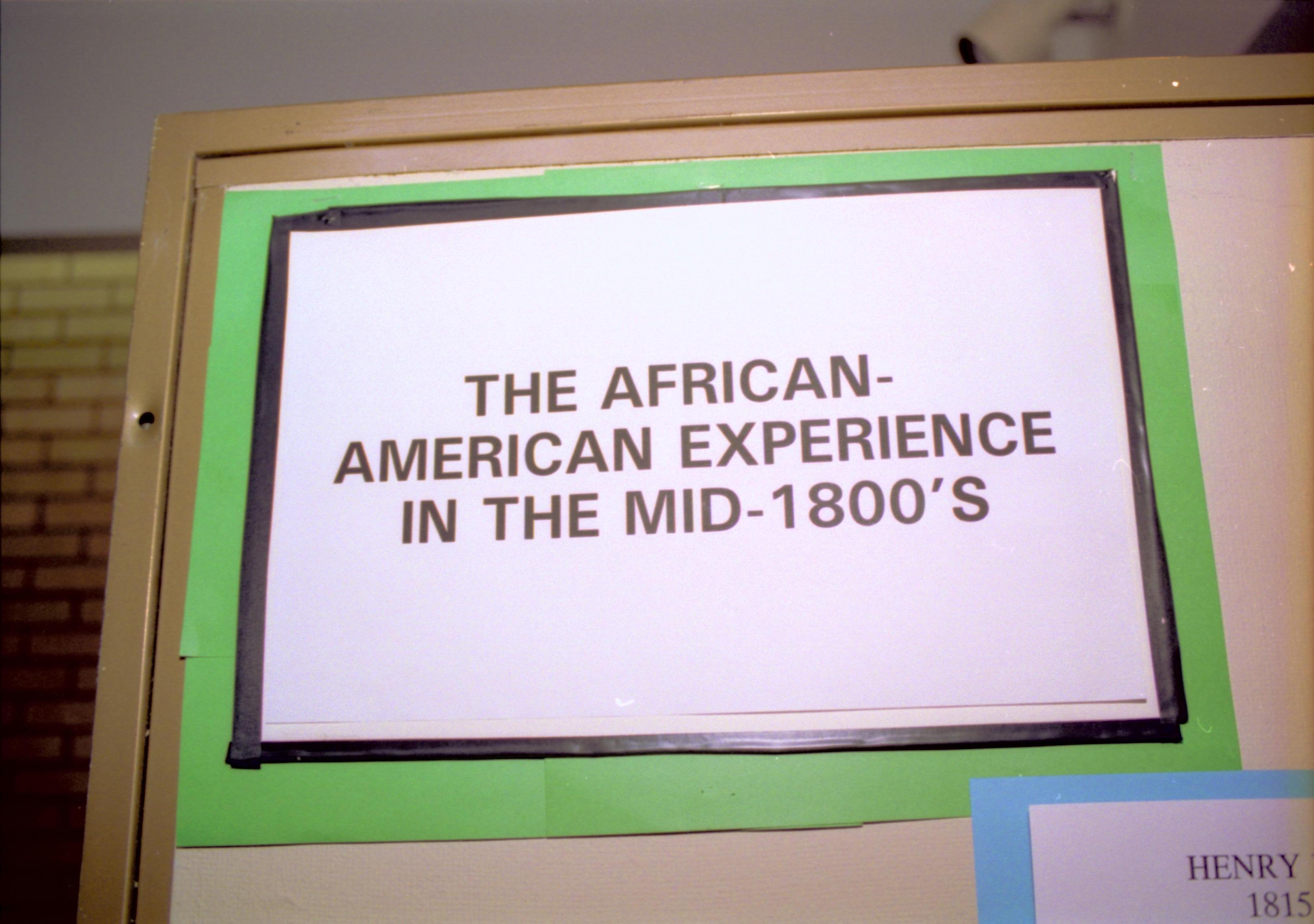 NA Lincoln Home NHS, Black History Month 1994 exhibit, poster