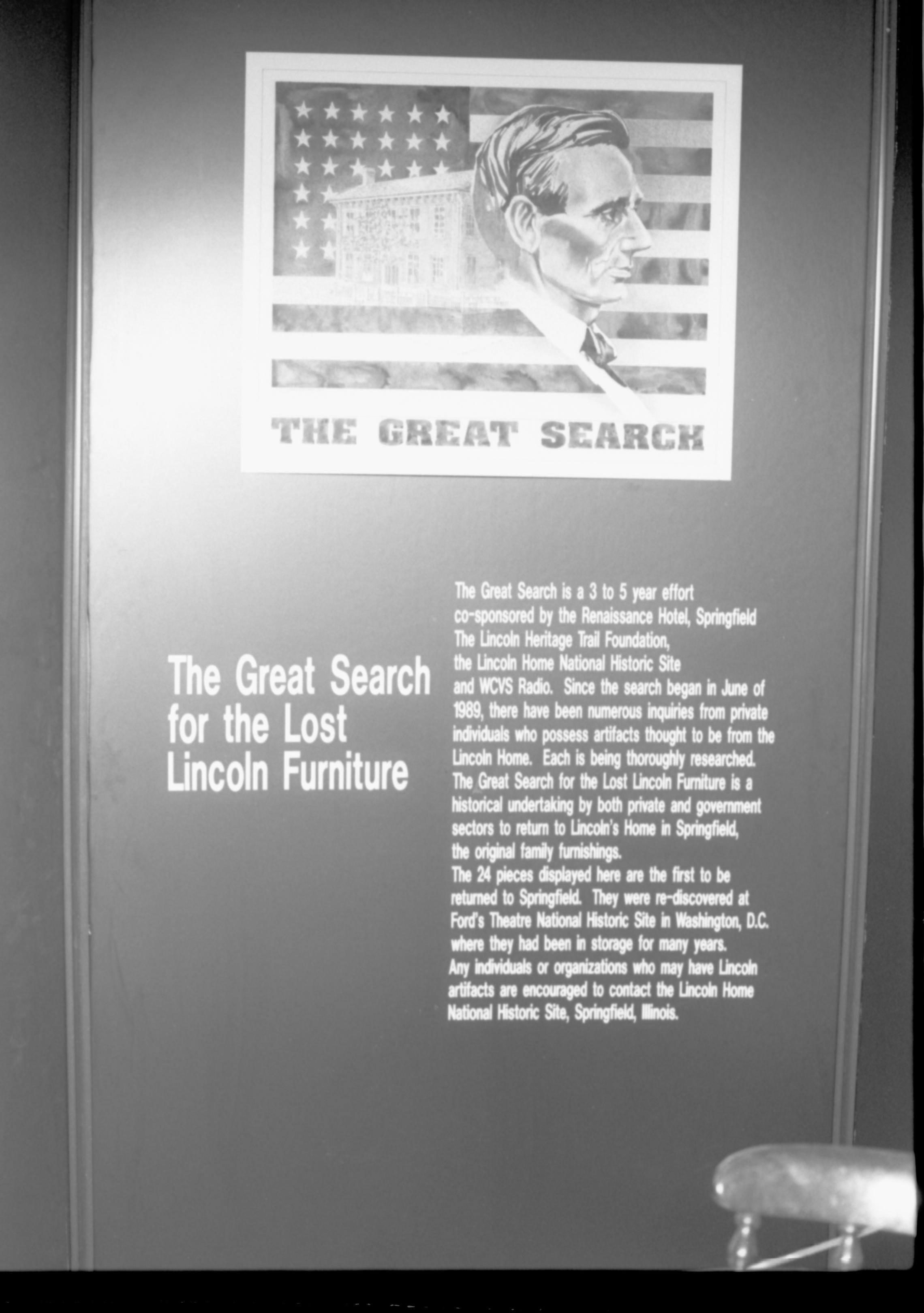 NA Lincoln Home NHS, The Great Search, 88314 exhibit, The Great Search