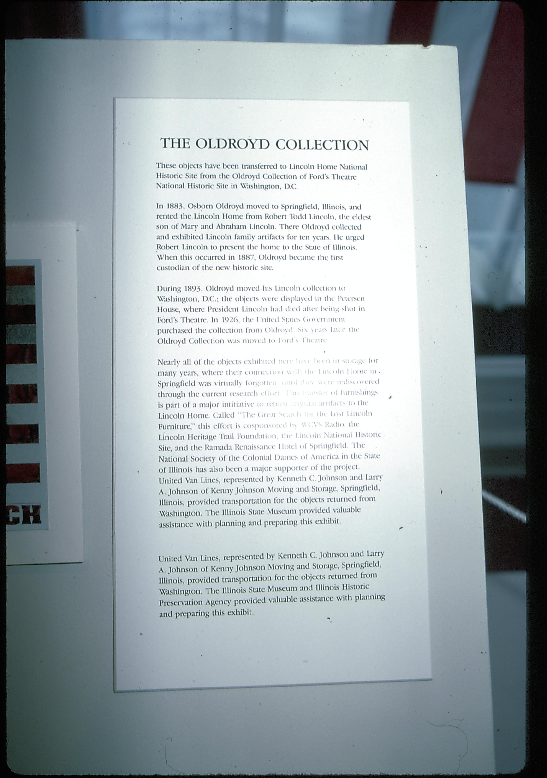 NA Lincoln Home NHS, The Great Search, 12, #26 exhibit, Oldroyd collection, The Great Search