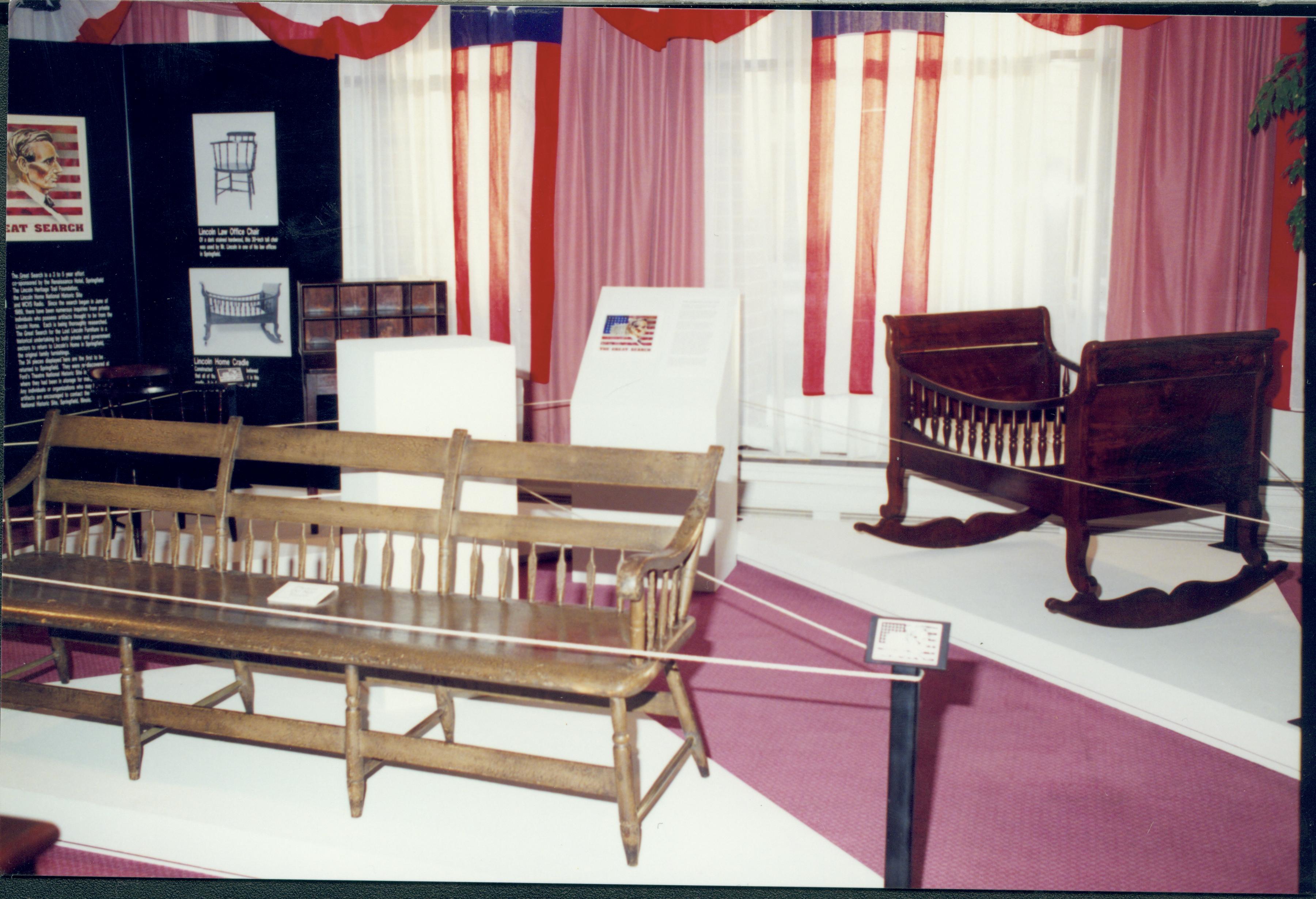 NA Lincoln Home NHS, The Great Search exhibit, furnishings, The Great Search