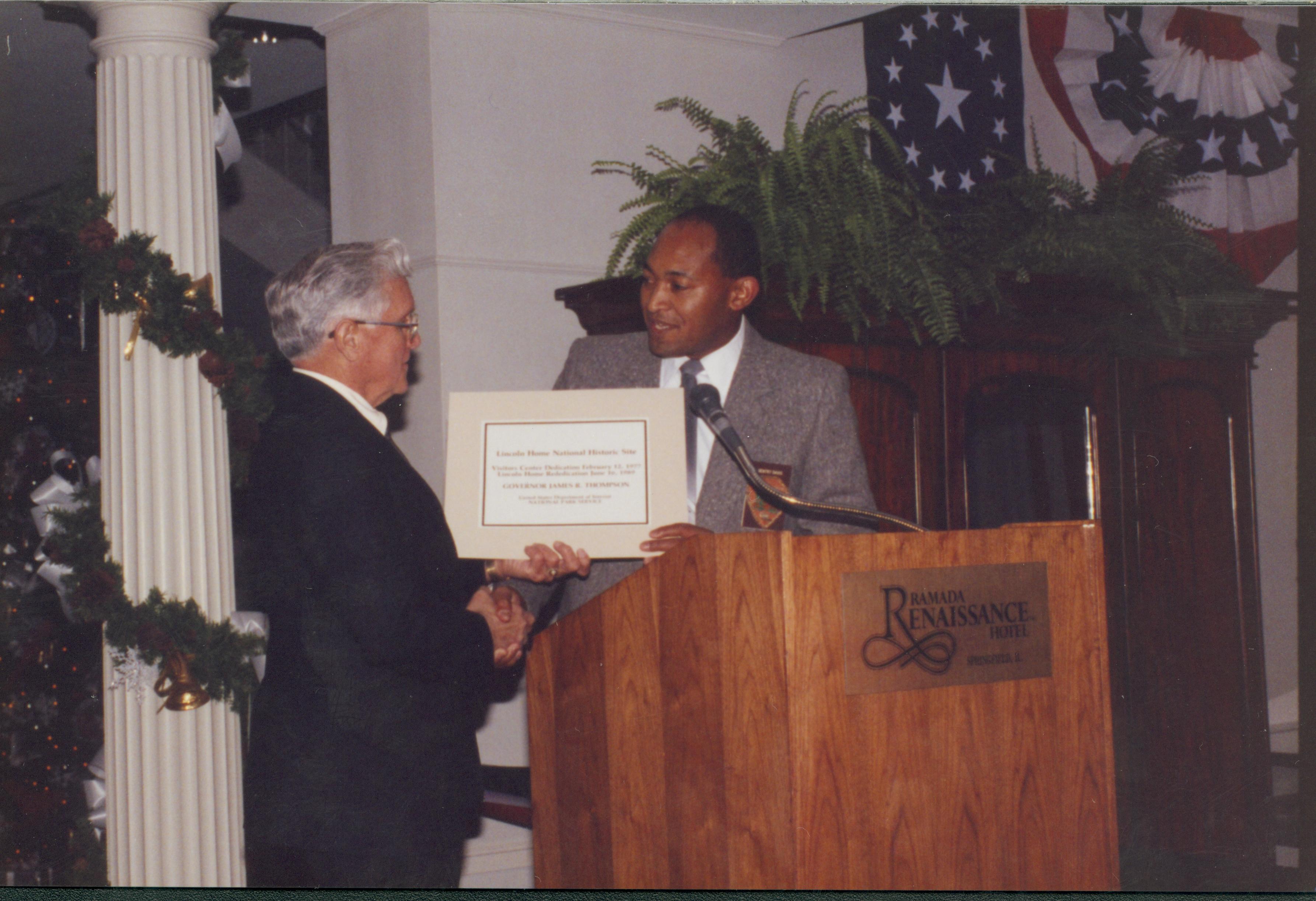 NA Lincoln Home NHS, The Great Search, award ceremony exhibit, The Great Search, ceremony