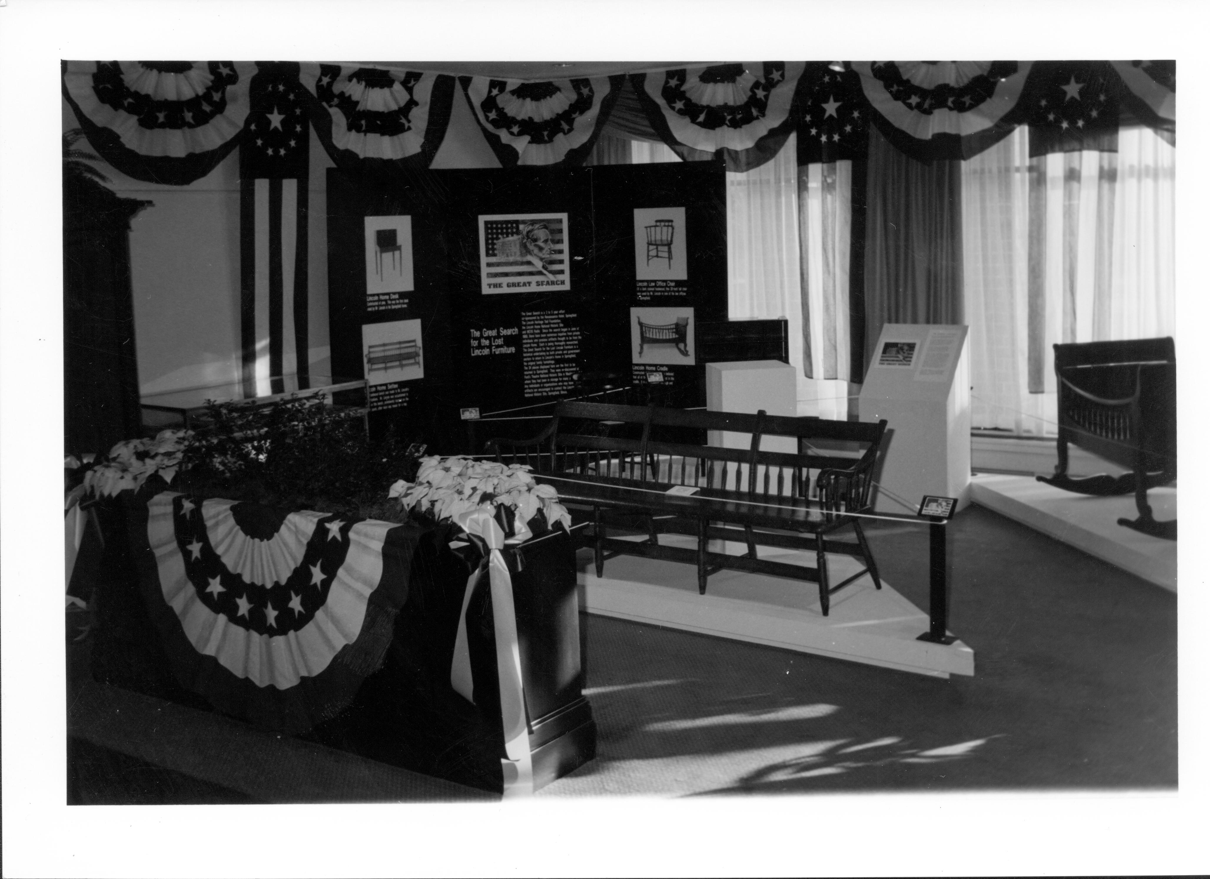 NA Lincoln Home NHS, The Great Search exhibit, furnishings, The Great Search