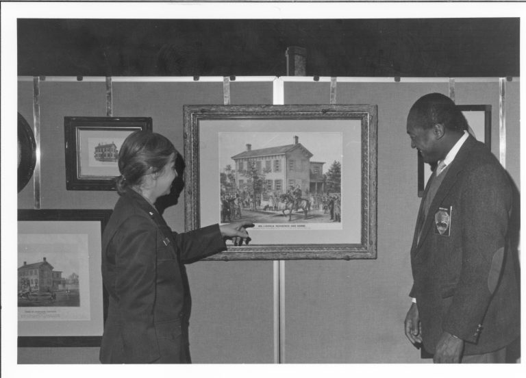 NA Lincoln Home NHS, historical images of home exhibit, home