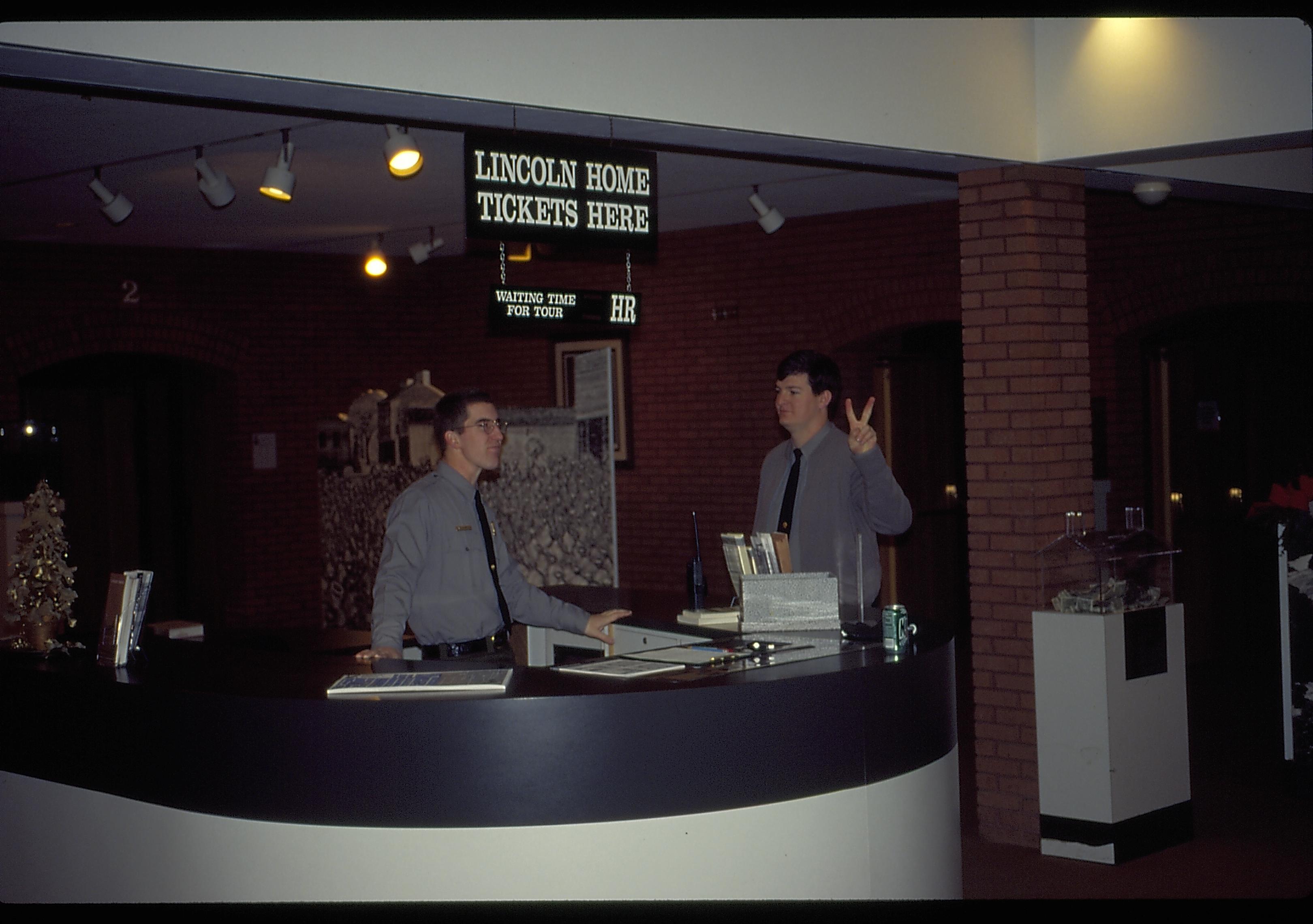 NA Lincoln Home NHS, H5-20 film roll #16, 32 exhibit, Lincoln, Hamlin, flag, campaign