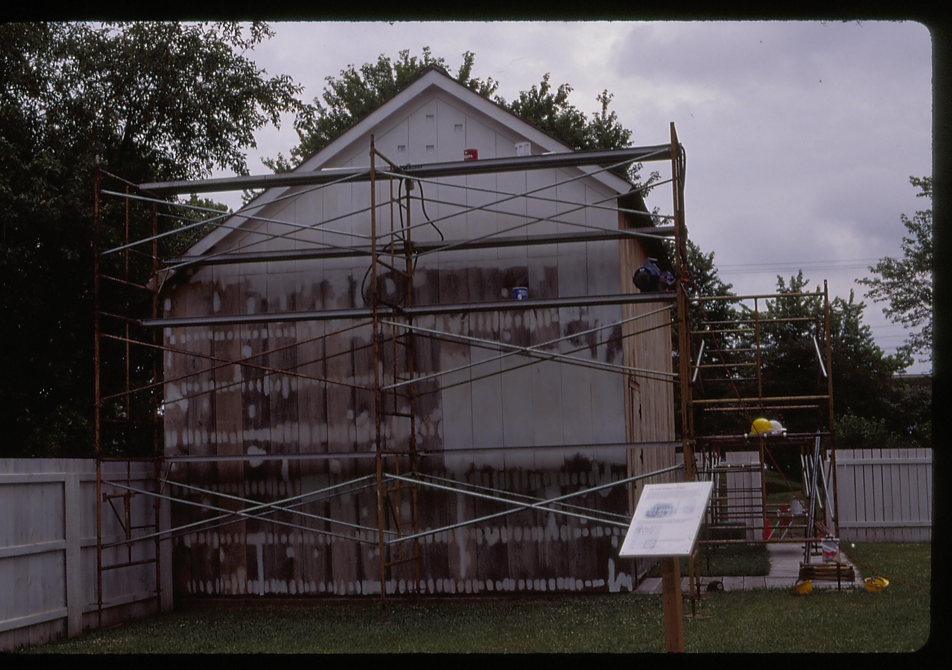 NA Lincoln Home NHS, CRS Collections, Arnold Barn, Roll 2000-6, HS-20A, #24 Arnold Barn, restoration