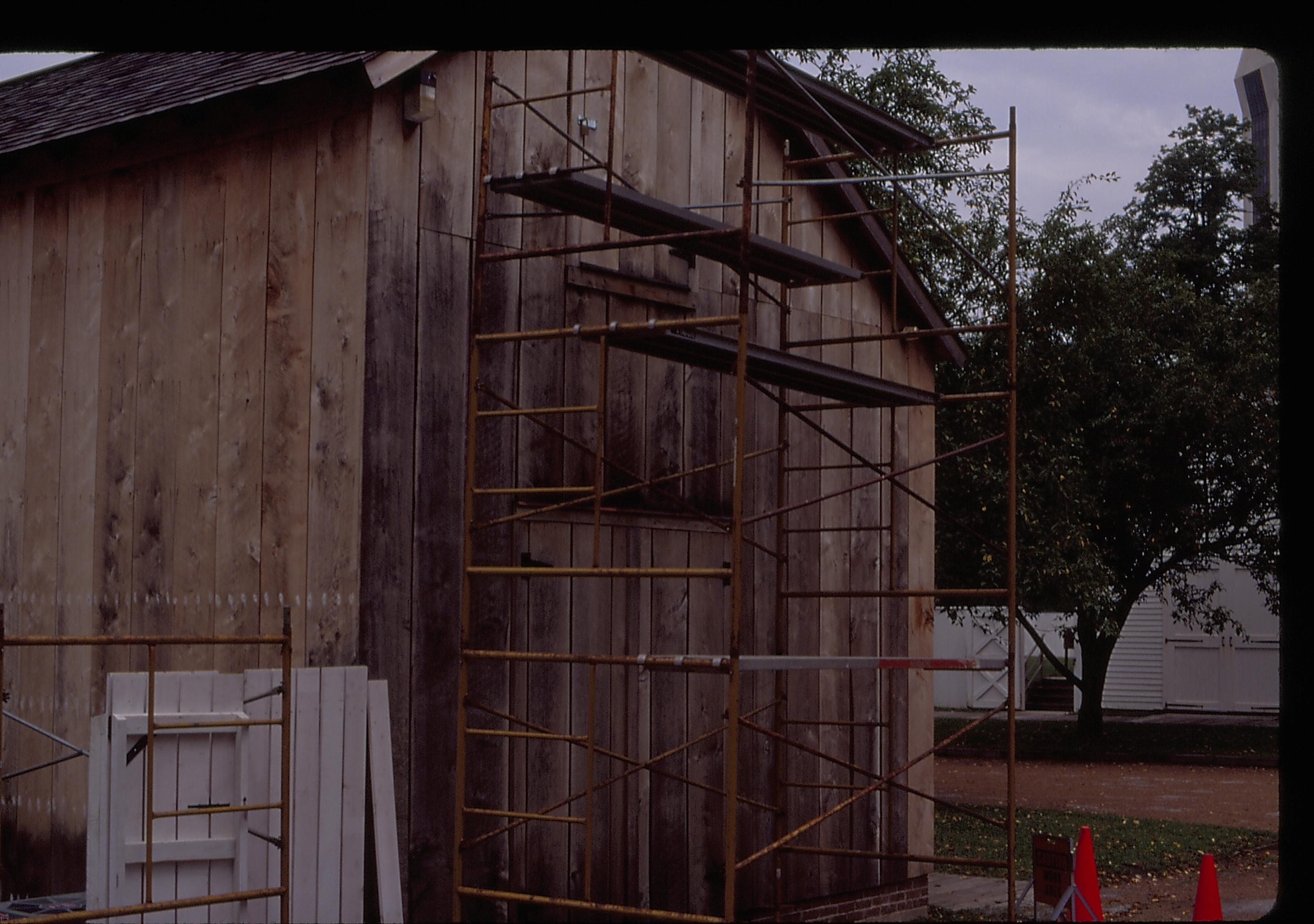 NA Lincoln Home NHS, CRS Collections, Arnold Barn, Roll 2000-6, HS-20A, #27 Arnold Barn, restoration