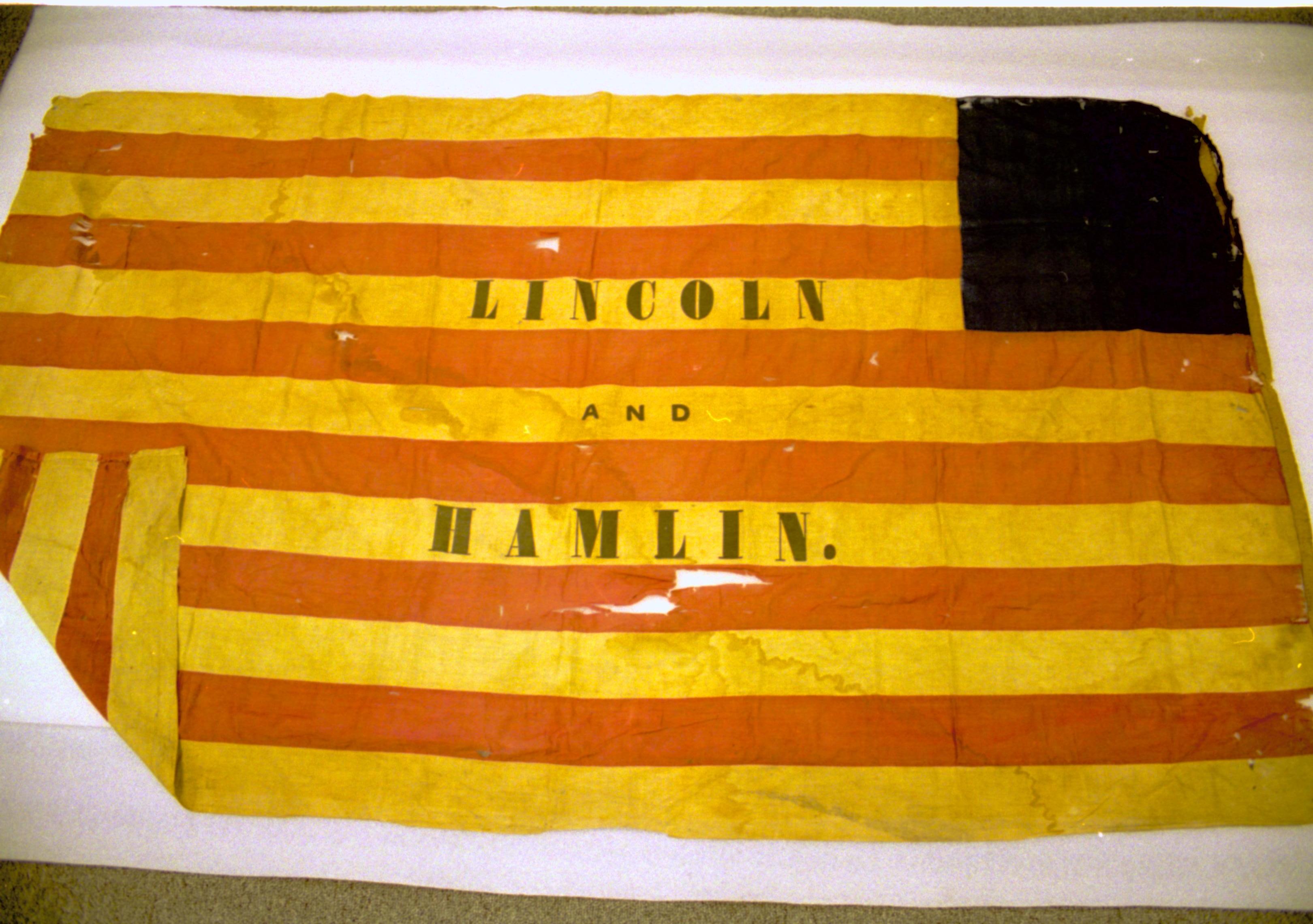 NA Museum storage-Curatorial Storage Renovation Lincoln, Hamlin, flag