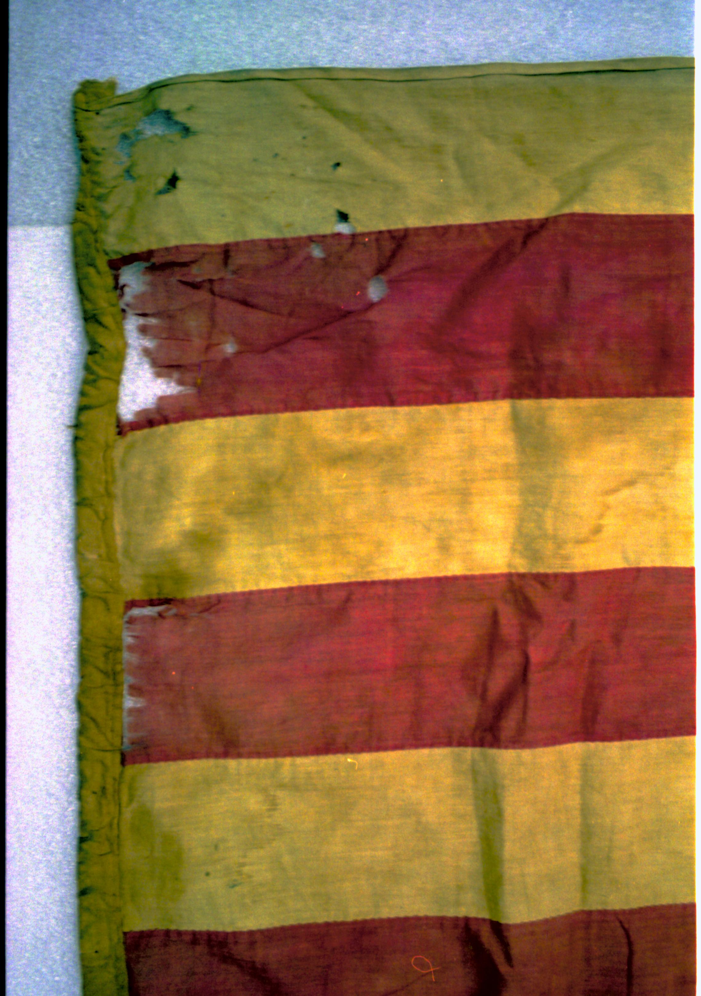 Lincoln-Hamlin flag Museum Services-Storage-Curatorial Storage Renovation (Acc189 LIHO 7259, Acc LIHO 553 flag, campaign