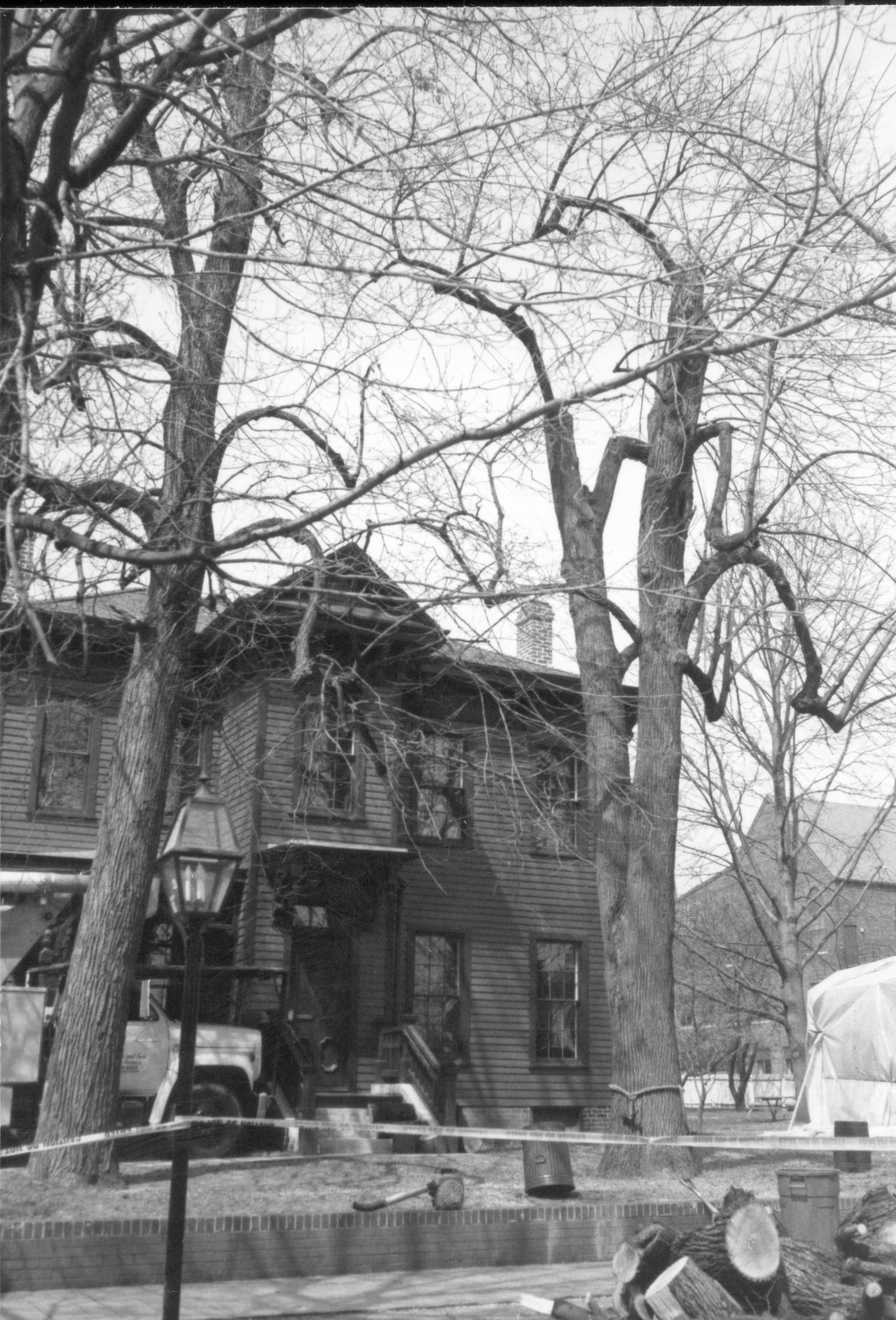 Dean House Lincoln Home NHS- Dean House tree trimming Dean House, tree trimming