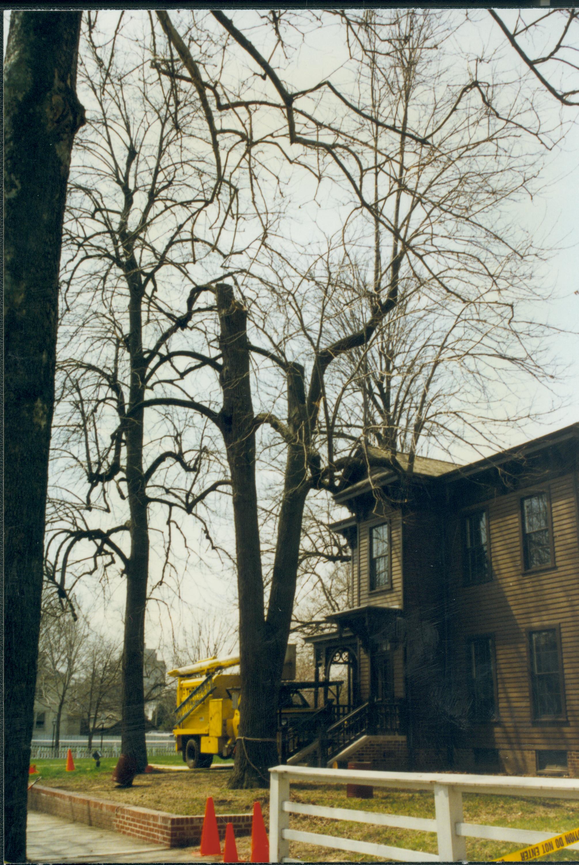 Dean House Lincoln Home NHS- Dean House tree trimming Dean House, tree trimming