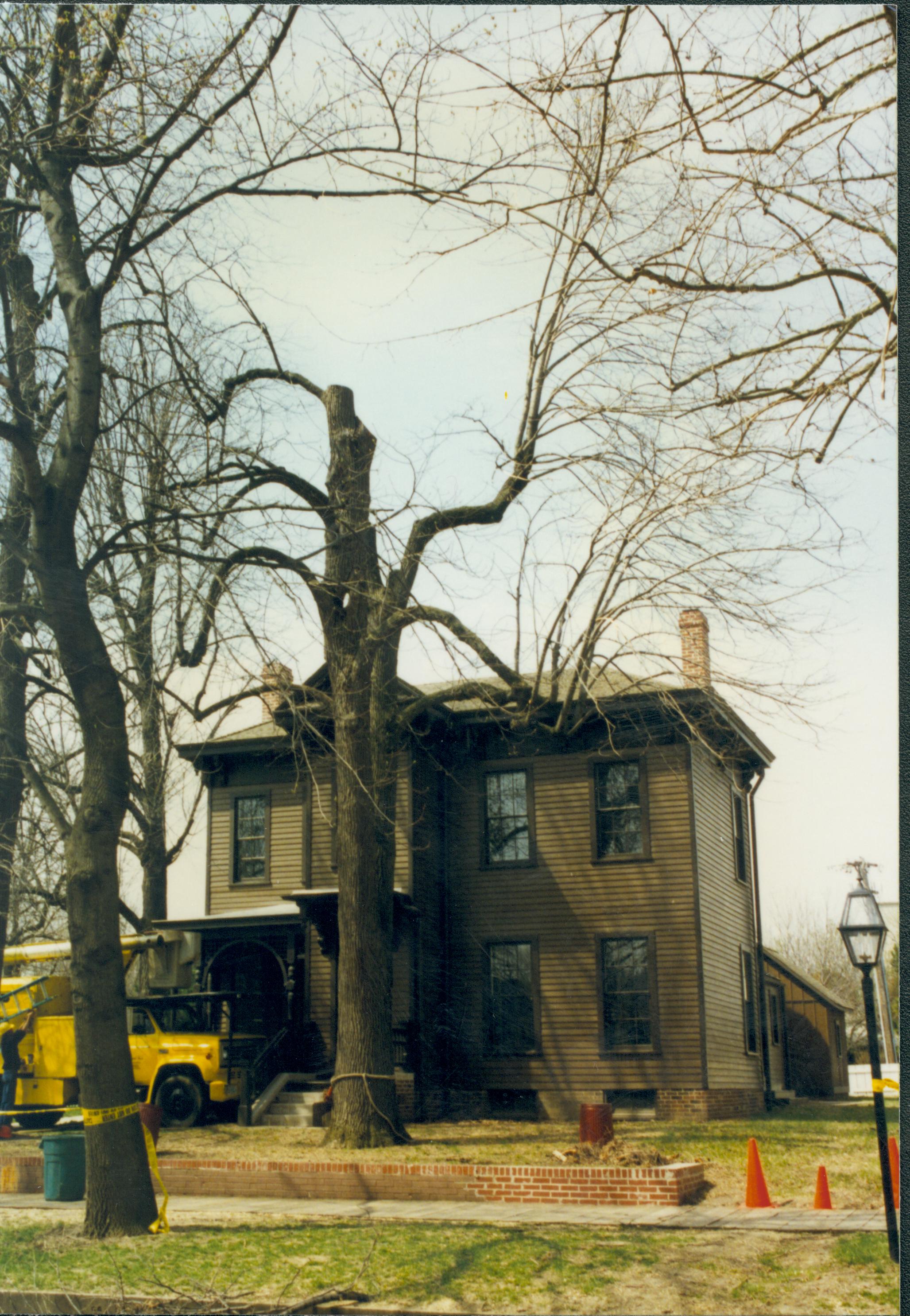 Dean House Lincoln Home NHS- Dean House tree trimming Dean House, tree trimming