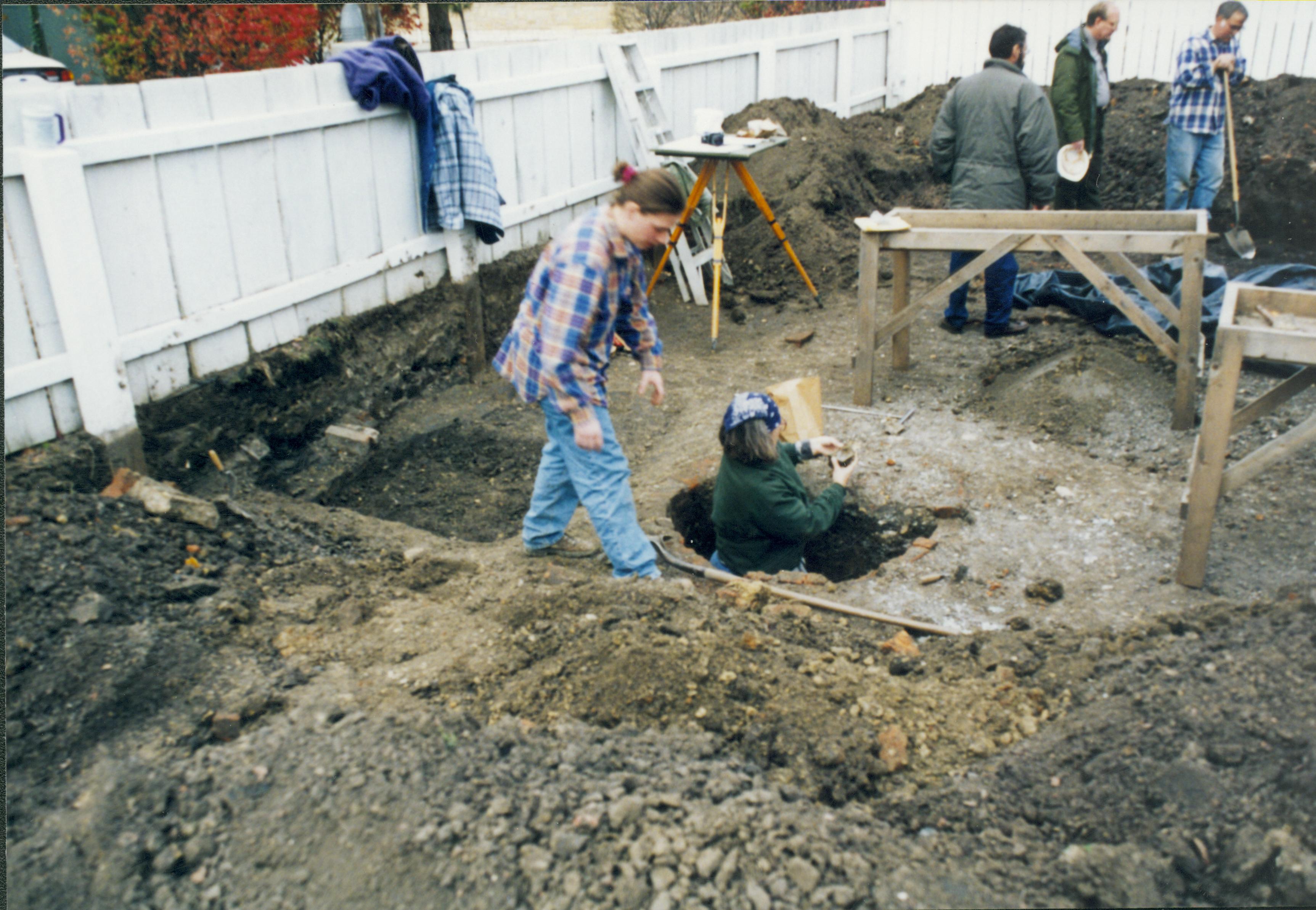 Dean House, Fever River excavations at back of lot Lincoln Home NHS- Dean House, roll N5 exp 19 Dean House, excavation