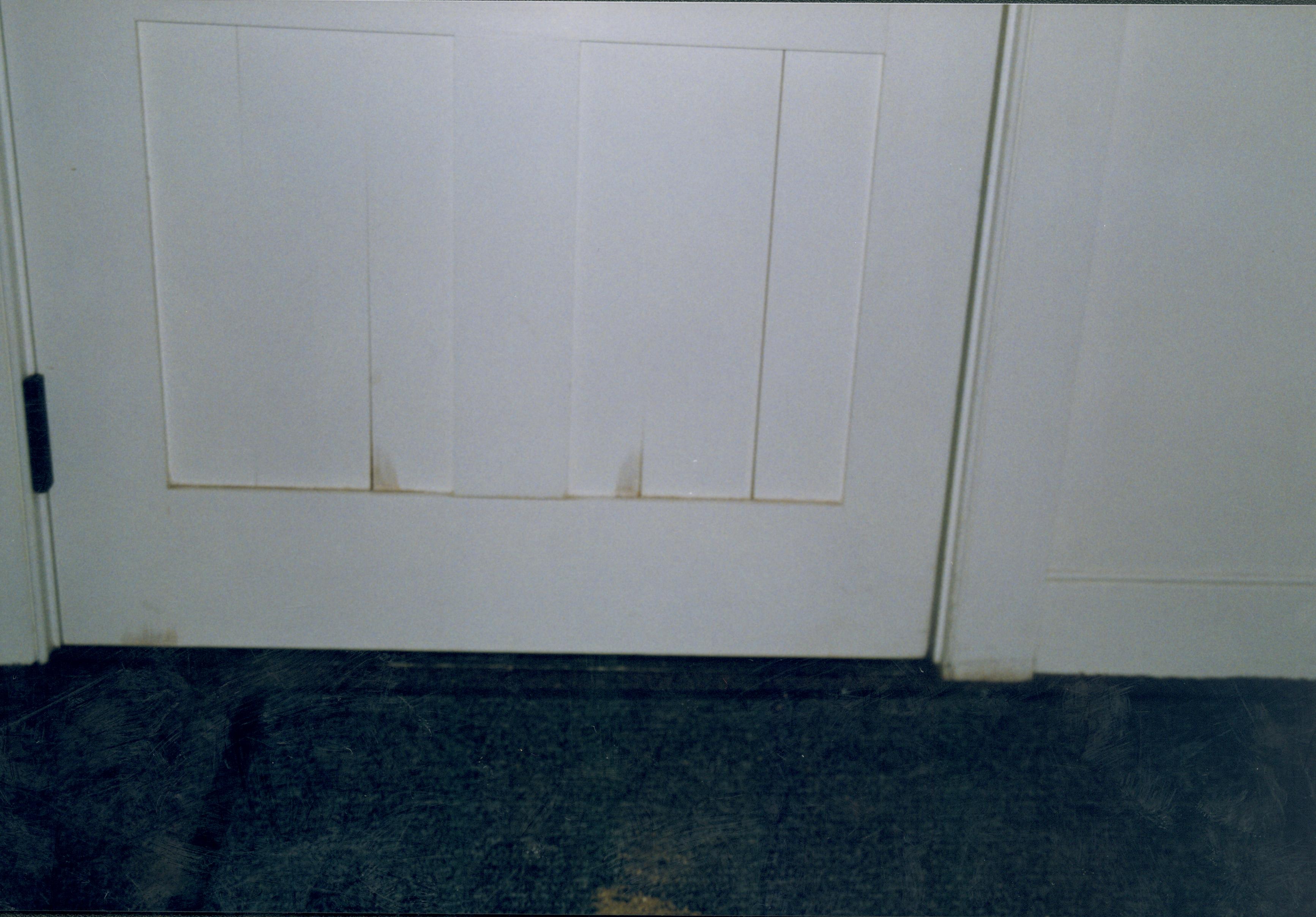 cracks in door Lincoln Home NHS- Dean House, Leaks in buildings, roll 1999-1, N17, exp 12 Dean House, leaks