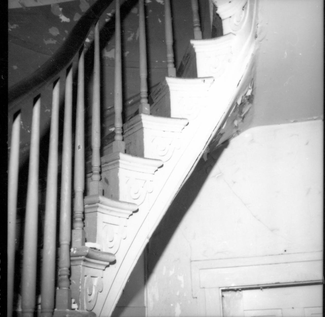 Dubois House Lincoln Home NHS- Dubois House, 6 Dubois House, stairs, railing