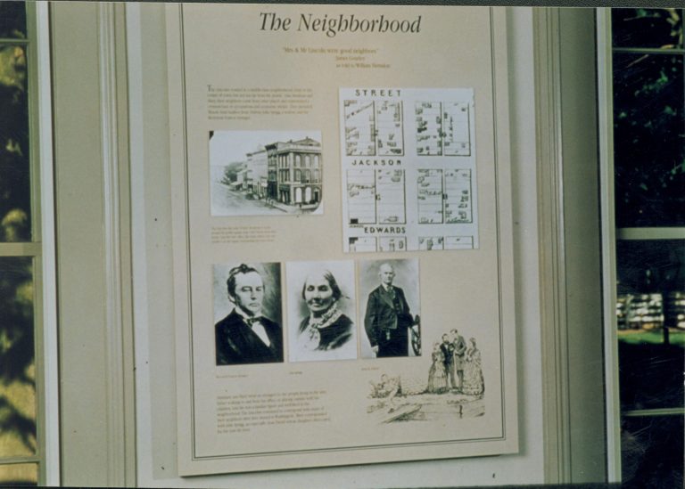 Dean House exhibit Lincoln Home NHS- Dean House exhibit installation Dean House, exhibit