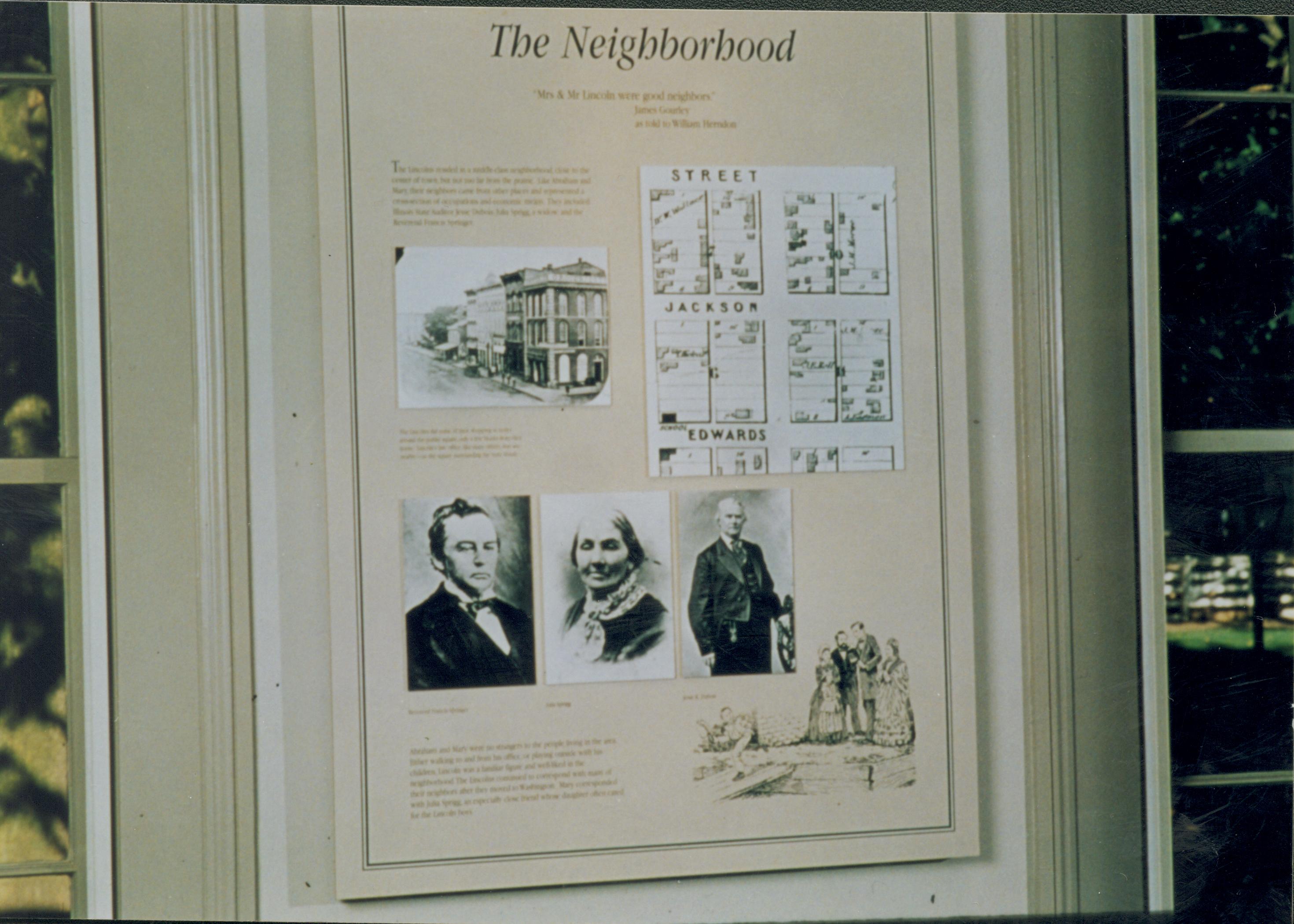 Dean House exhibit Lincoln Home NHS- Dean House exhibit installation Dean House, exhibit