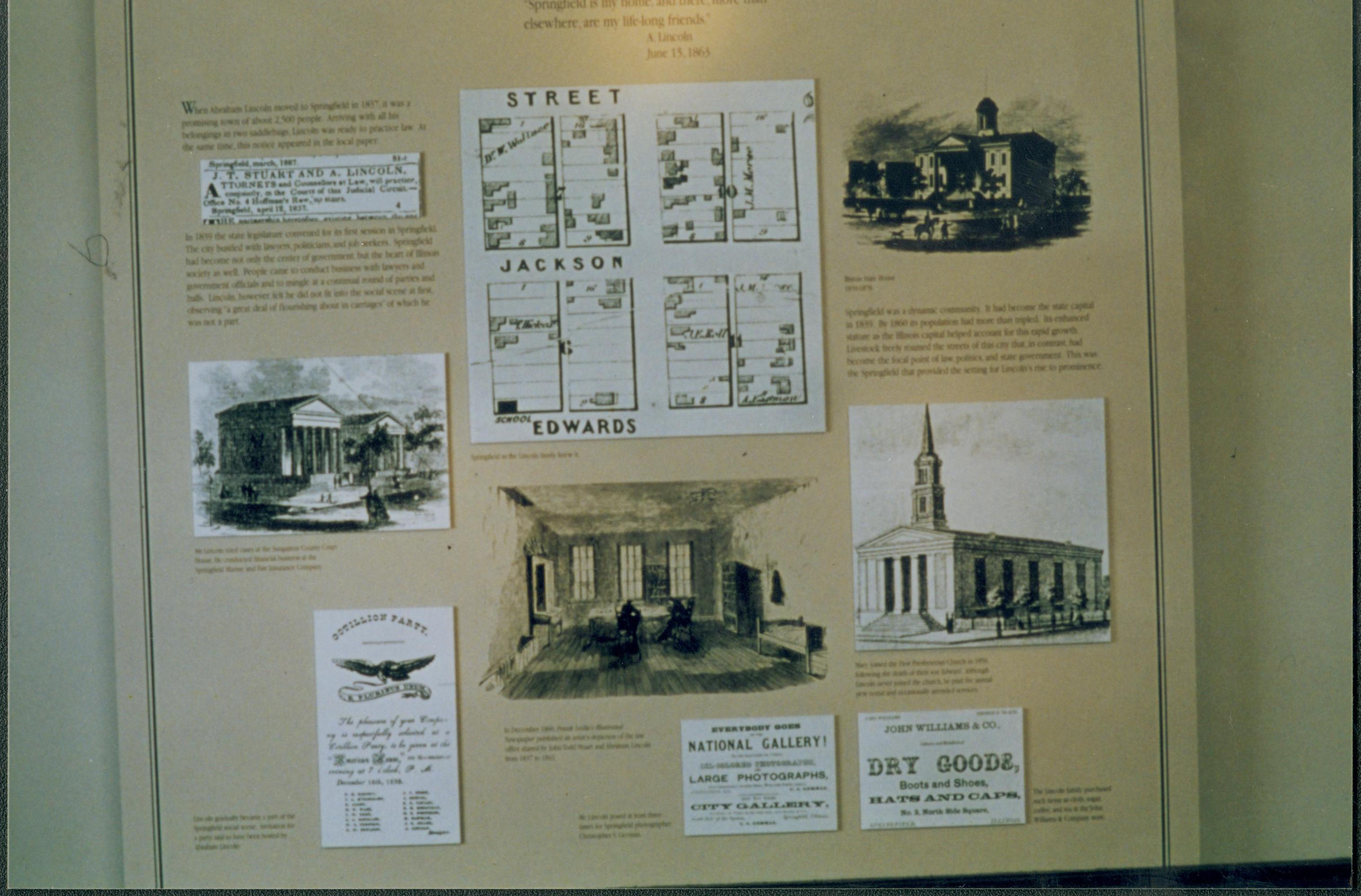 Dean House exhibit Lincoln Home NHS- Dean House exhibit installation Dean House, exhibit