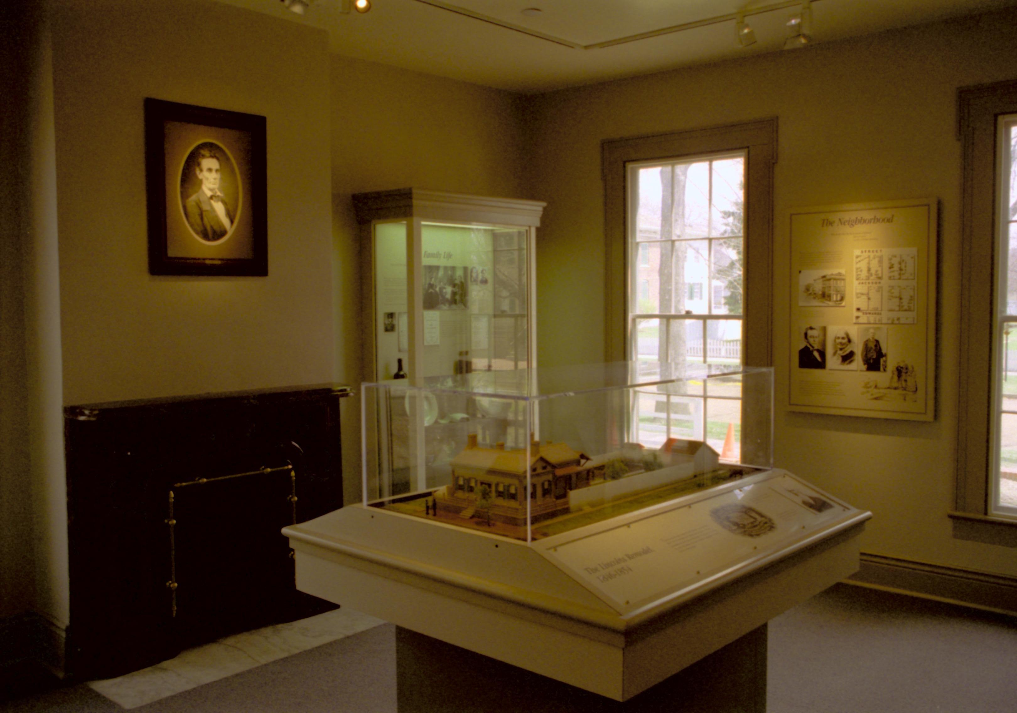 Dean House exhibit Lincoln Home NHS- Dean House exhibit installation Dean House, exhibit