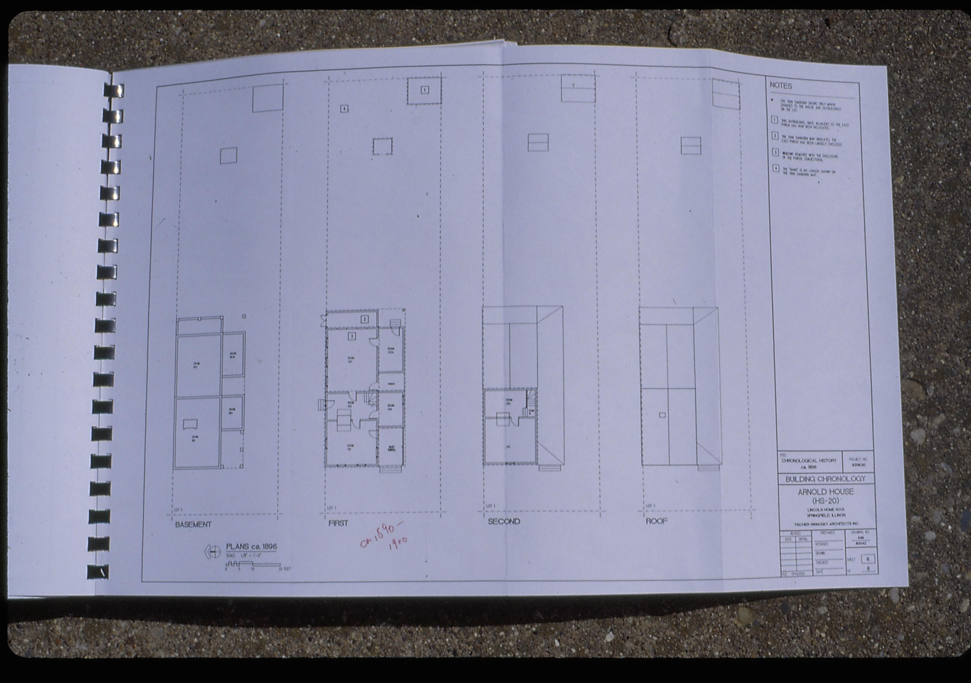 Dean House Lincoln Home NHS- Dean House, park documents, 15 Dean House, plan