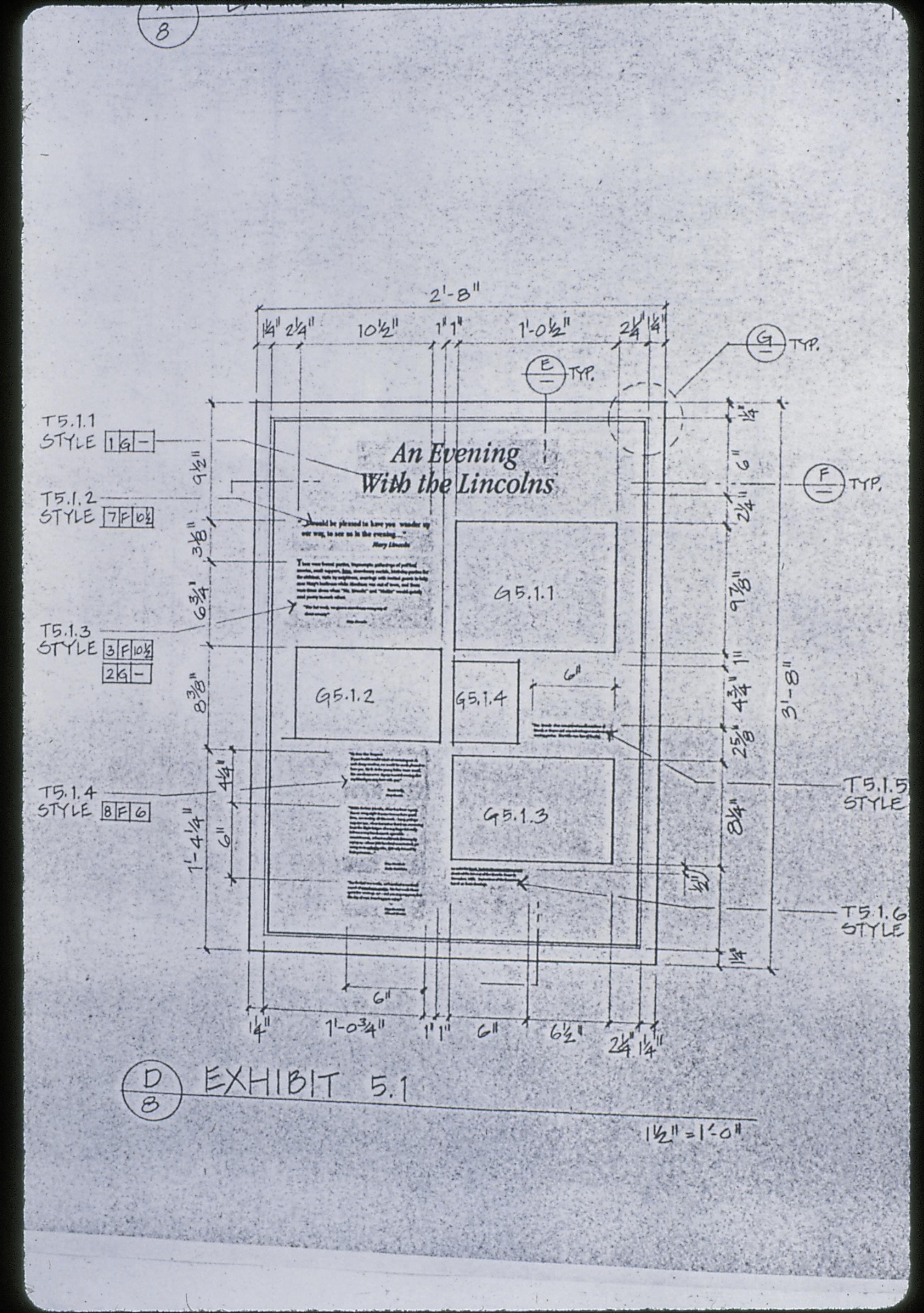 Dean House exhibit plan Lincoln Home NHS- Dean House, park documents, Abney Dean House, exhibit, plan