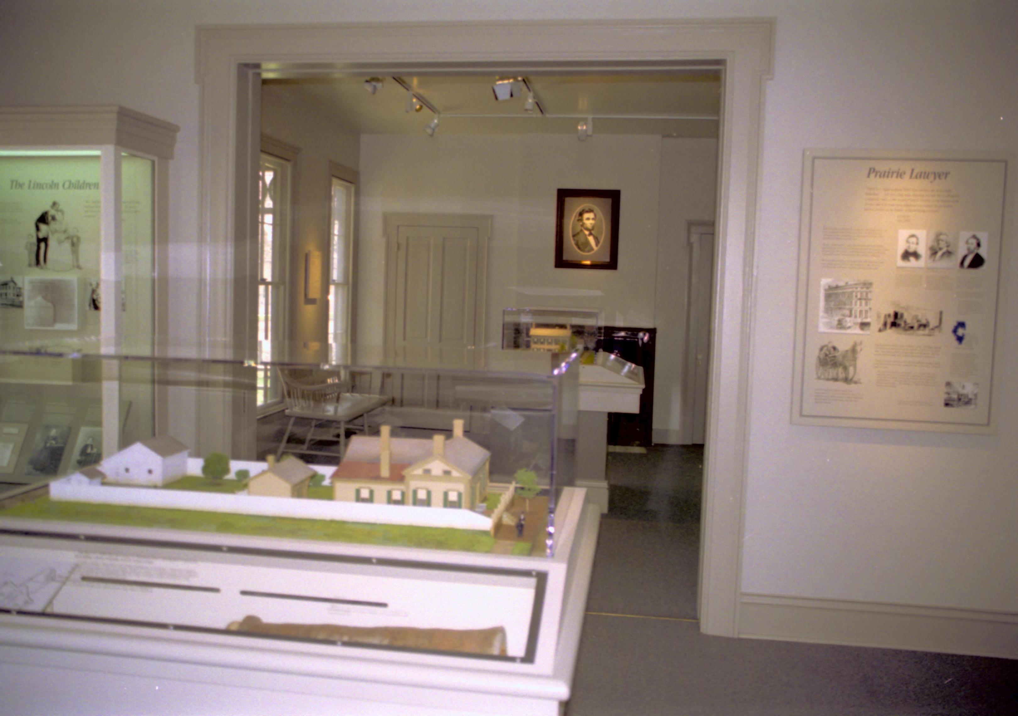 Dean House exhibit Lincoln Home NHS- Dean House exhibit installation Dean House, exhibit