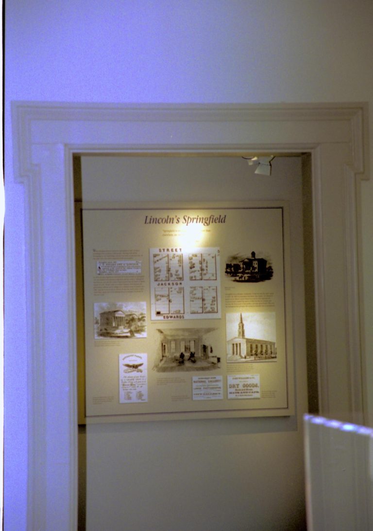 Dean House exhibit Lincoln Home NHS- Dean House exhibit installation Dean House, exhibit