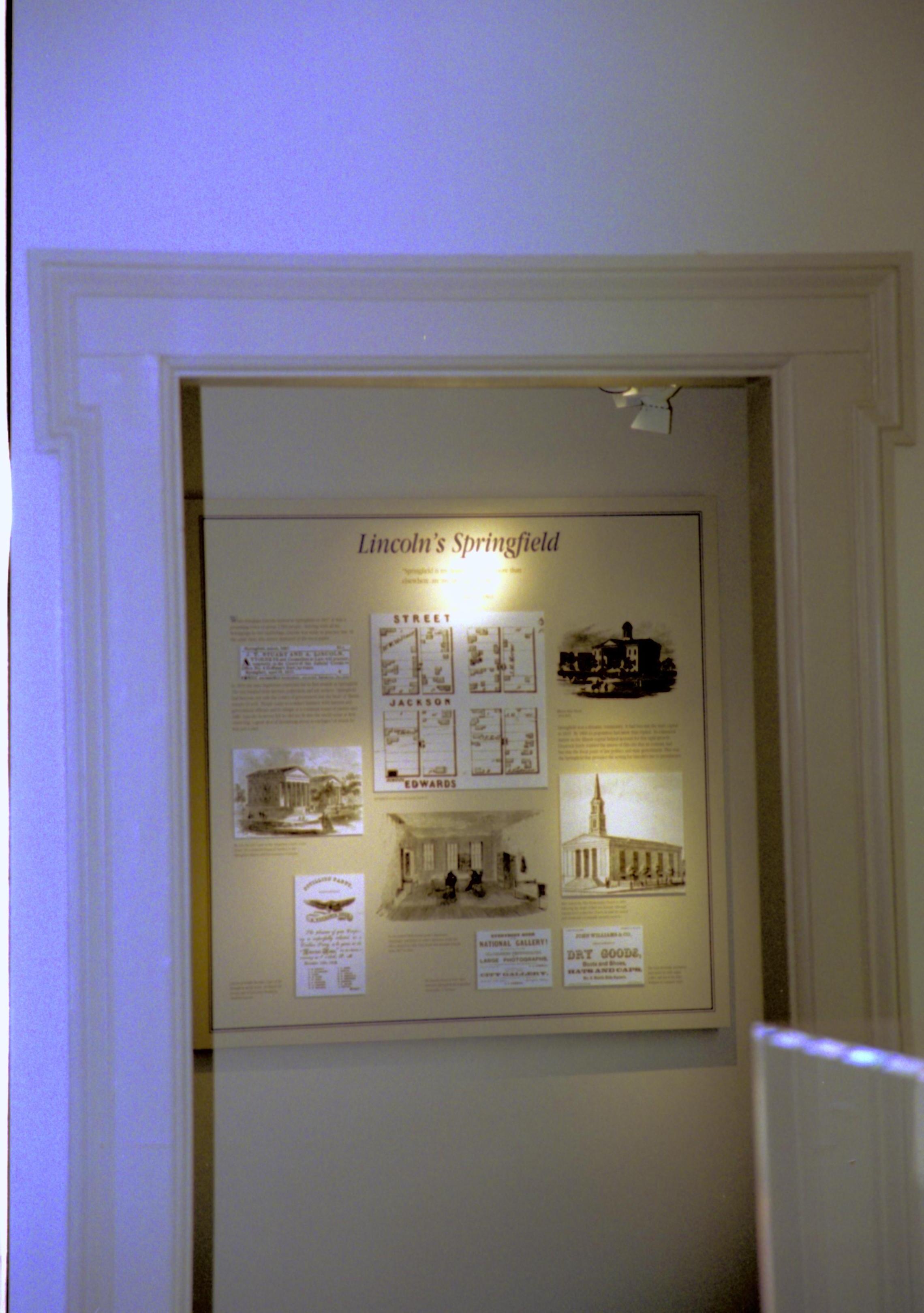 Dean House exhibit Lincoln Home NHS- Dean House exhibit installation Dean House, exhibit