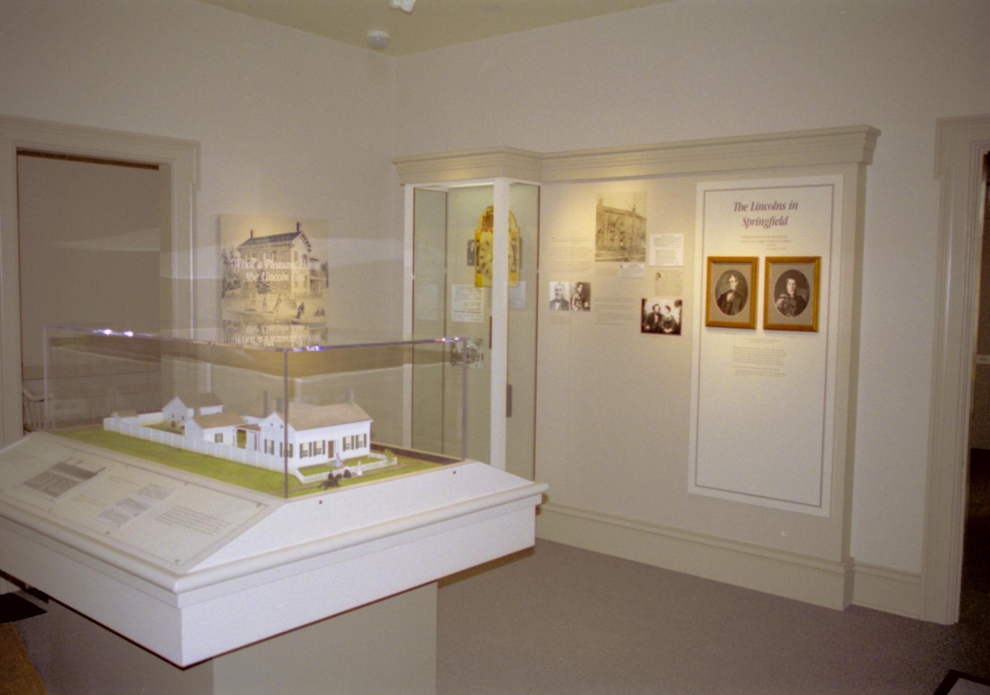 Dean House exhibit Lincoln Home NHS- Dean House exhibit installation Dean House, exhibit