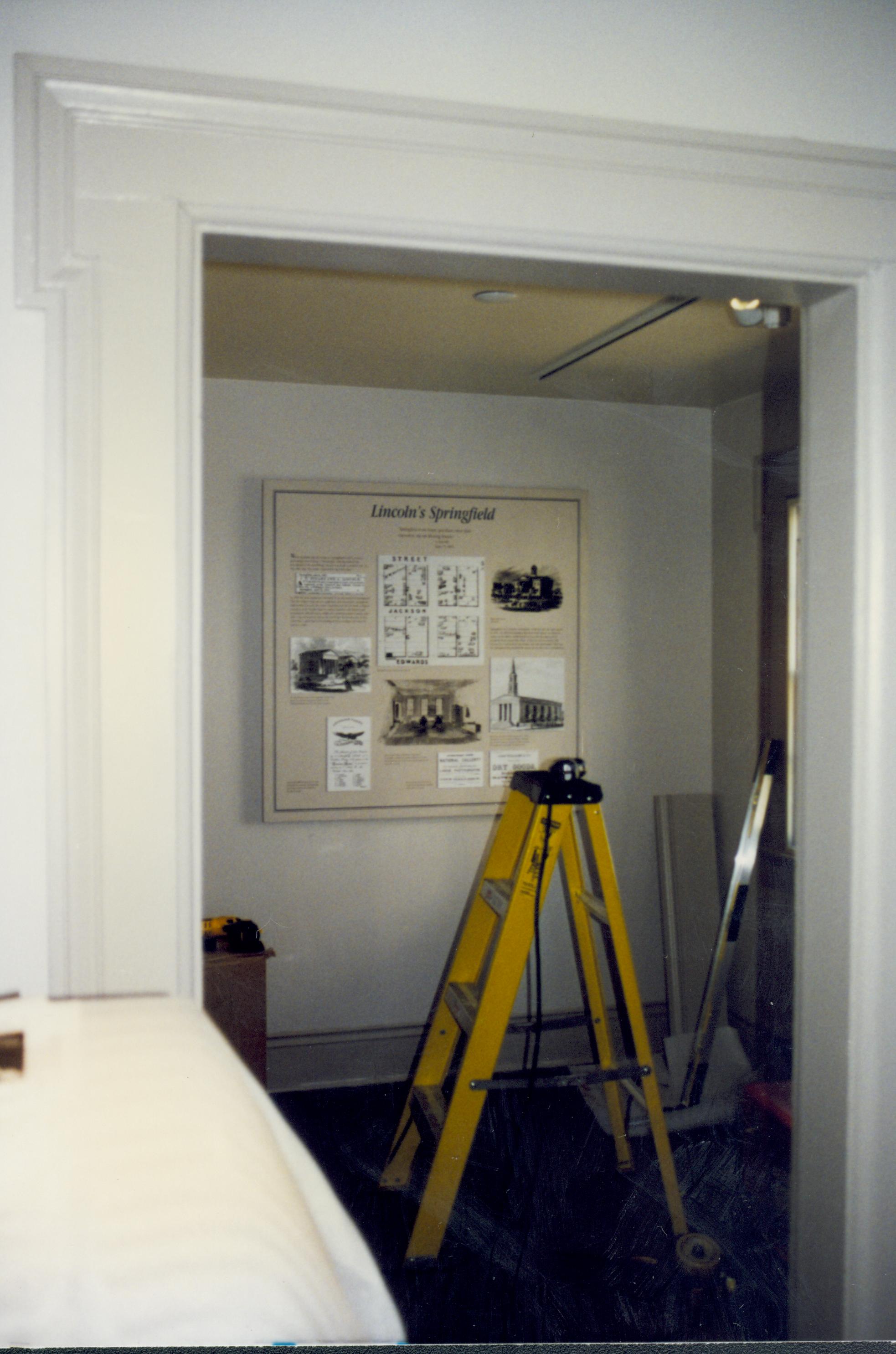 Dean House exhibit Lincoln Home NHS- Dean House exhibit installation Dean House, exhibit