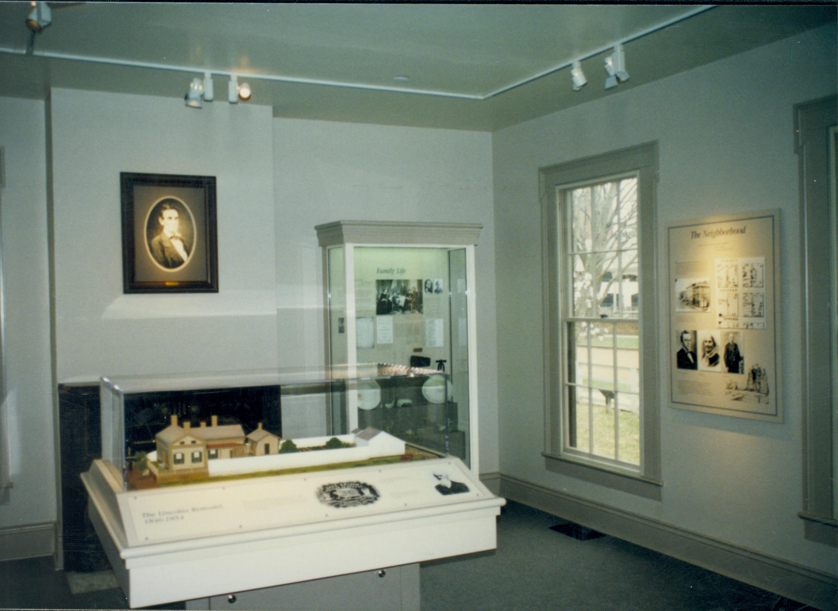Dean House exhibit Lincoln Home NHS- Dean House exhibit installation Dean House, exhibit