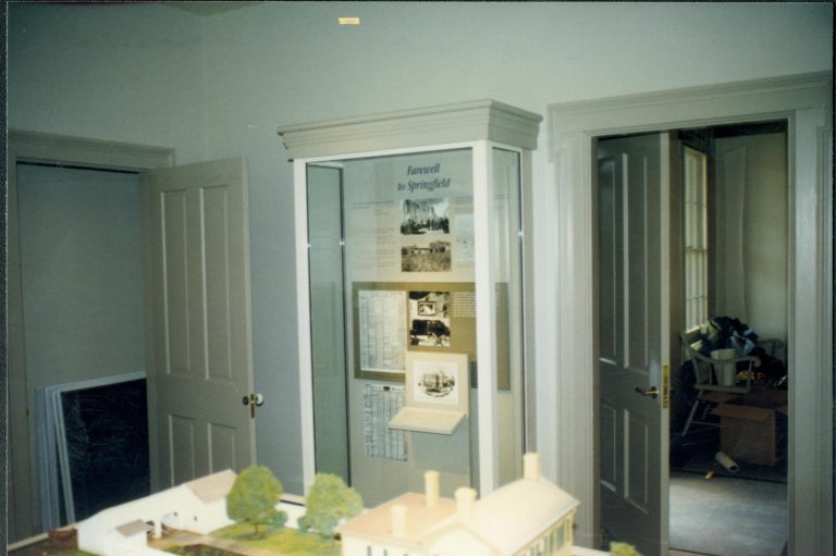 Dean House exhibit Lincoln Home NHS- Dean House exhibit installation Dean House, exhibit
