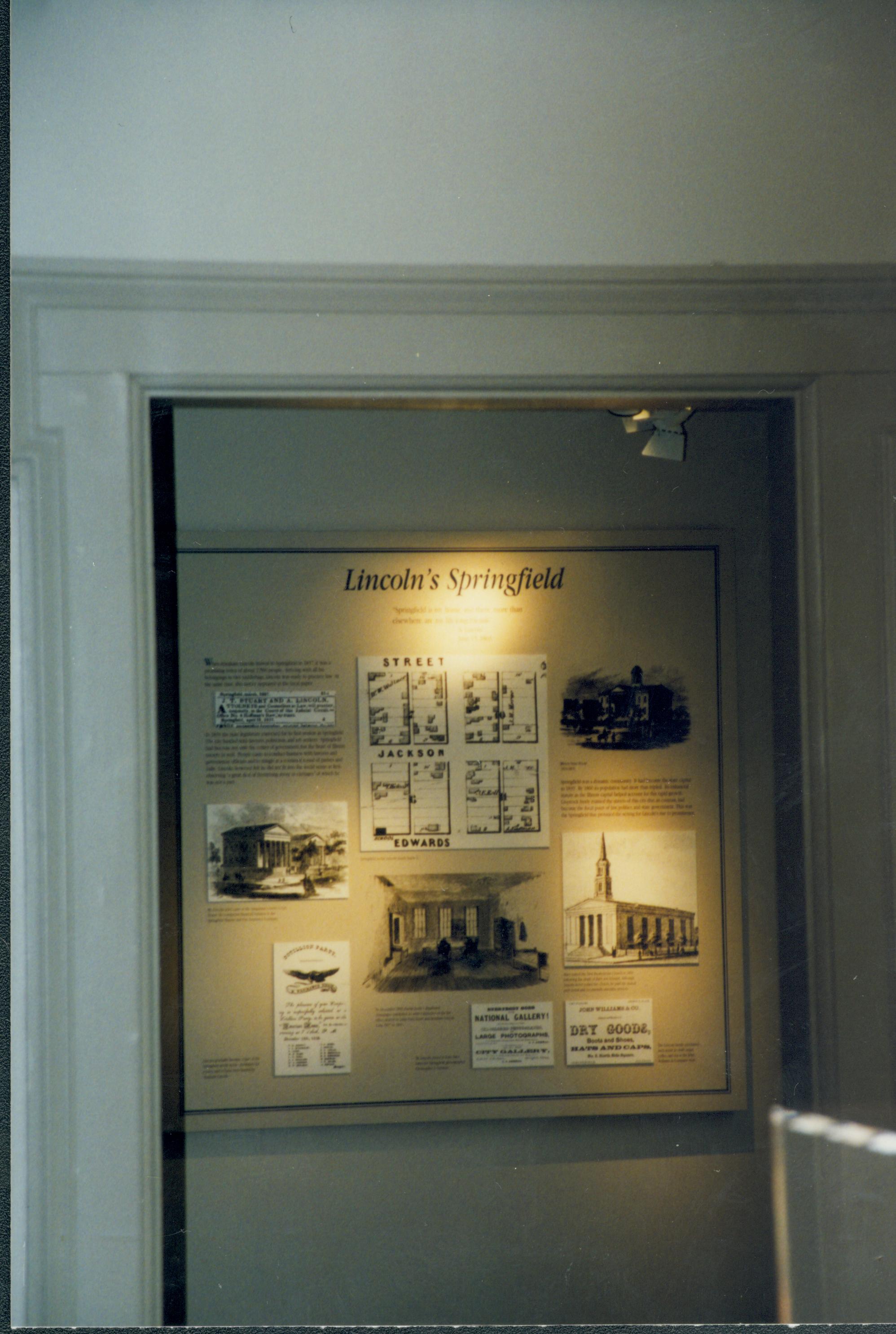 Dean House exhibit Lincoln Home NHS- Dean House exhibit installation Dean House, exhibit