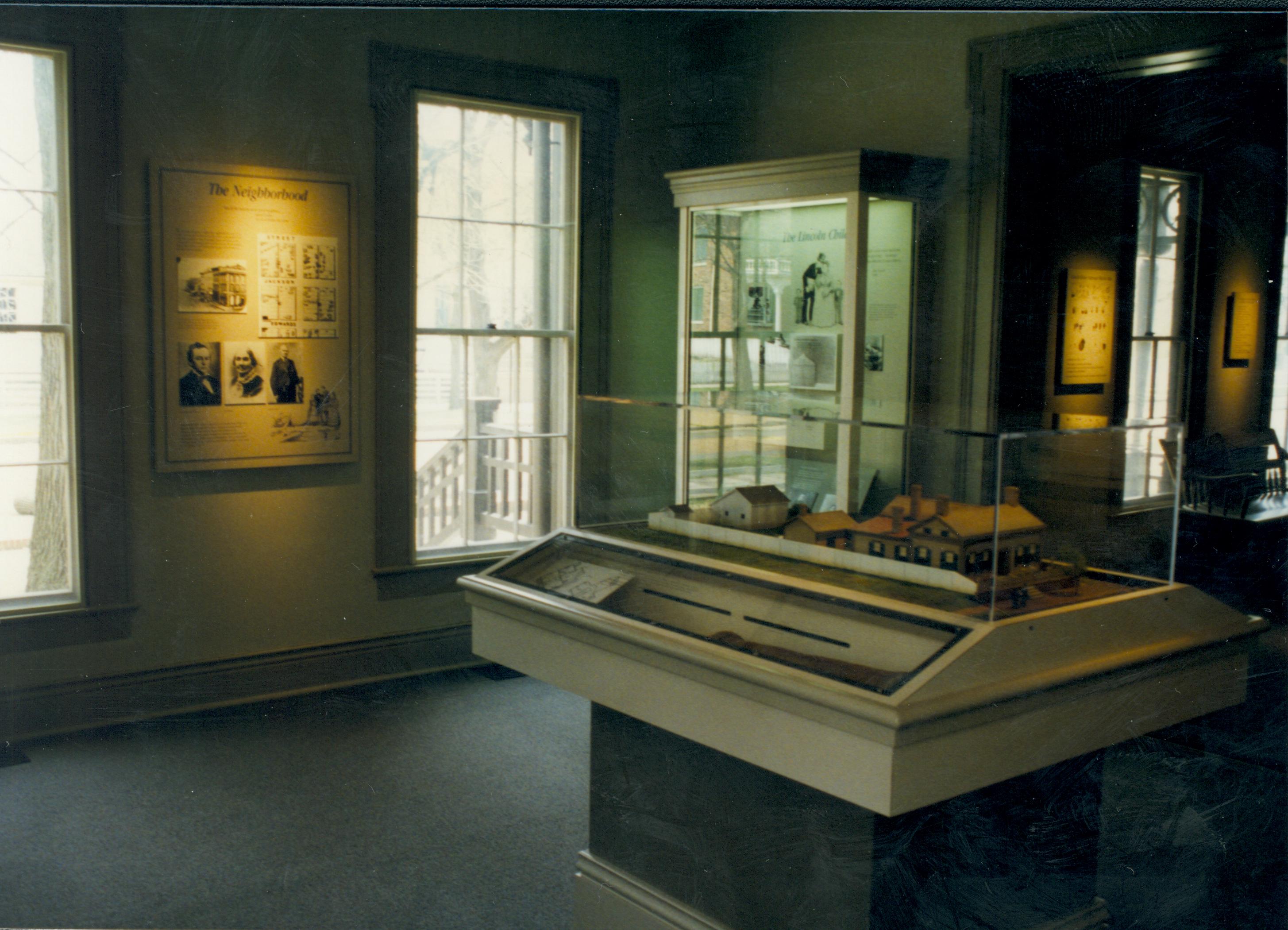 Dean House exhibit Lincoln Home NHS- Dean House exhibit installation Dean House, exhibit