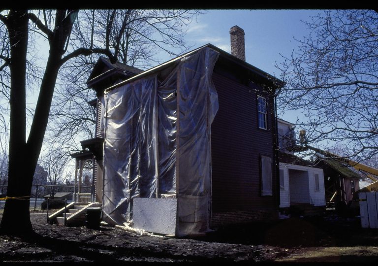 Dean House  Lincoln Home NHS- Dean House restoration, 19 Dean House, restoration