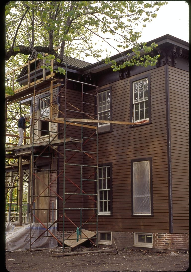 Dean House Lincoln Home NHS- Dean House restoration, 11 Dean House, restoration