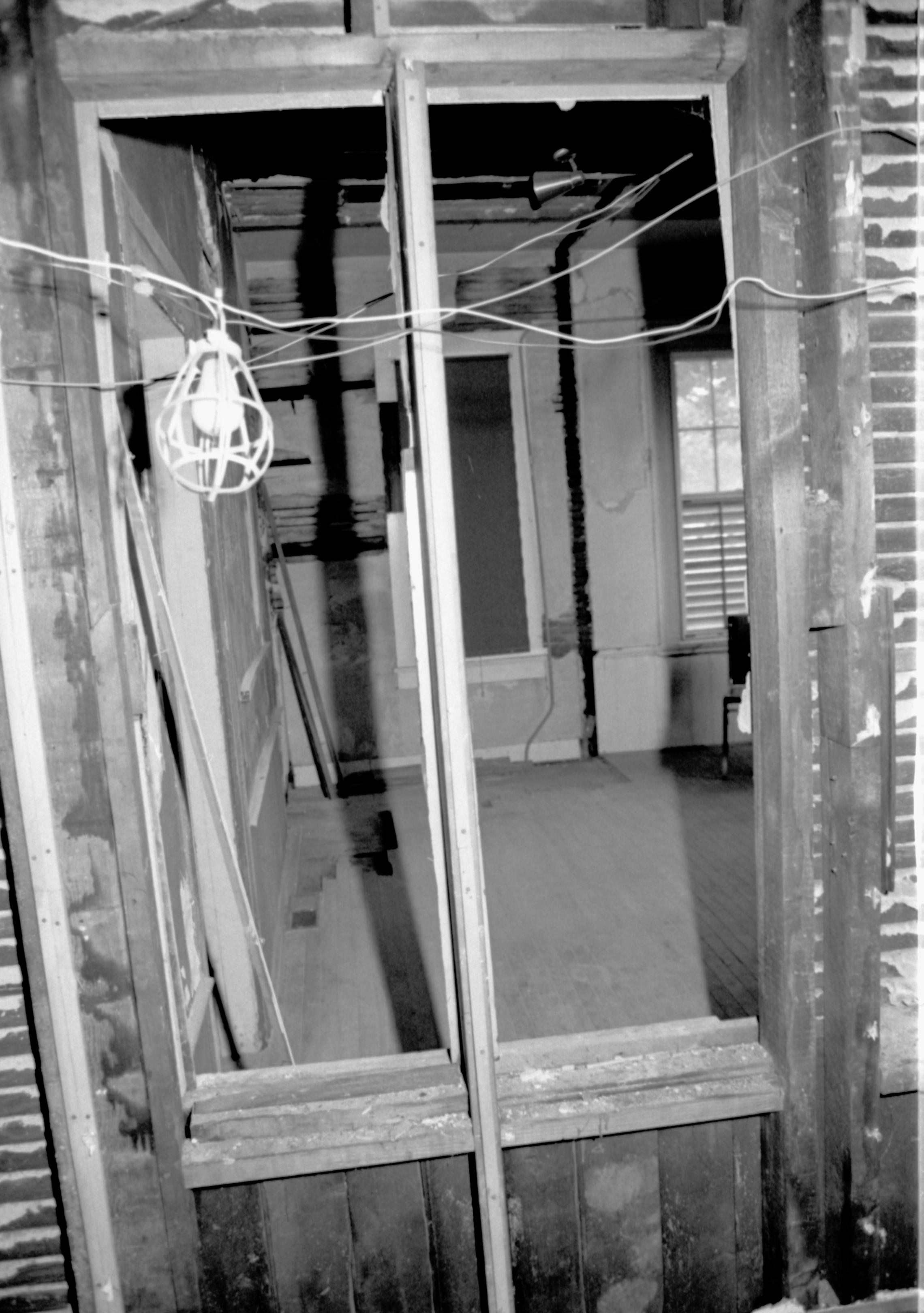 Dean House, floor (bedroom 203), showing 20th century finish oak flooring over pine subflooring Lincoln Home NHS- Dean House pre-restoration Dean House, restoration
