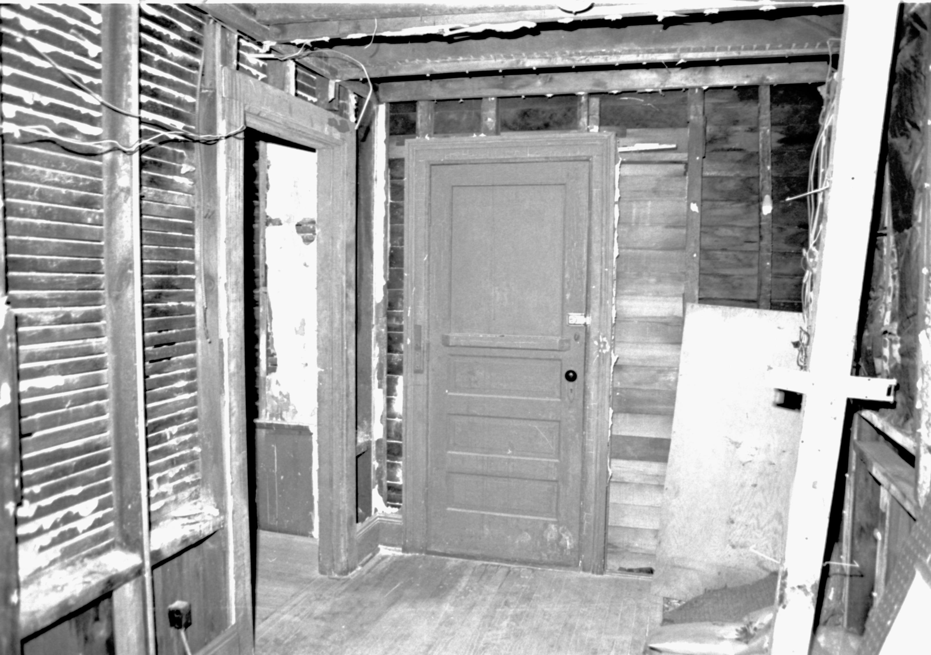 Dean House, southwest corner, historic shed (room 10-B), north side of kitchen (room 103) Lincoln Home NHS- Dean House pre-restoration Dean House, restoration