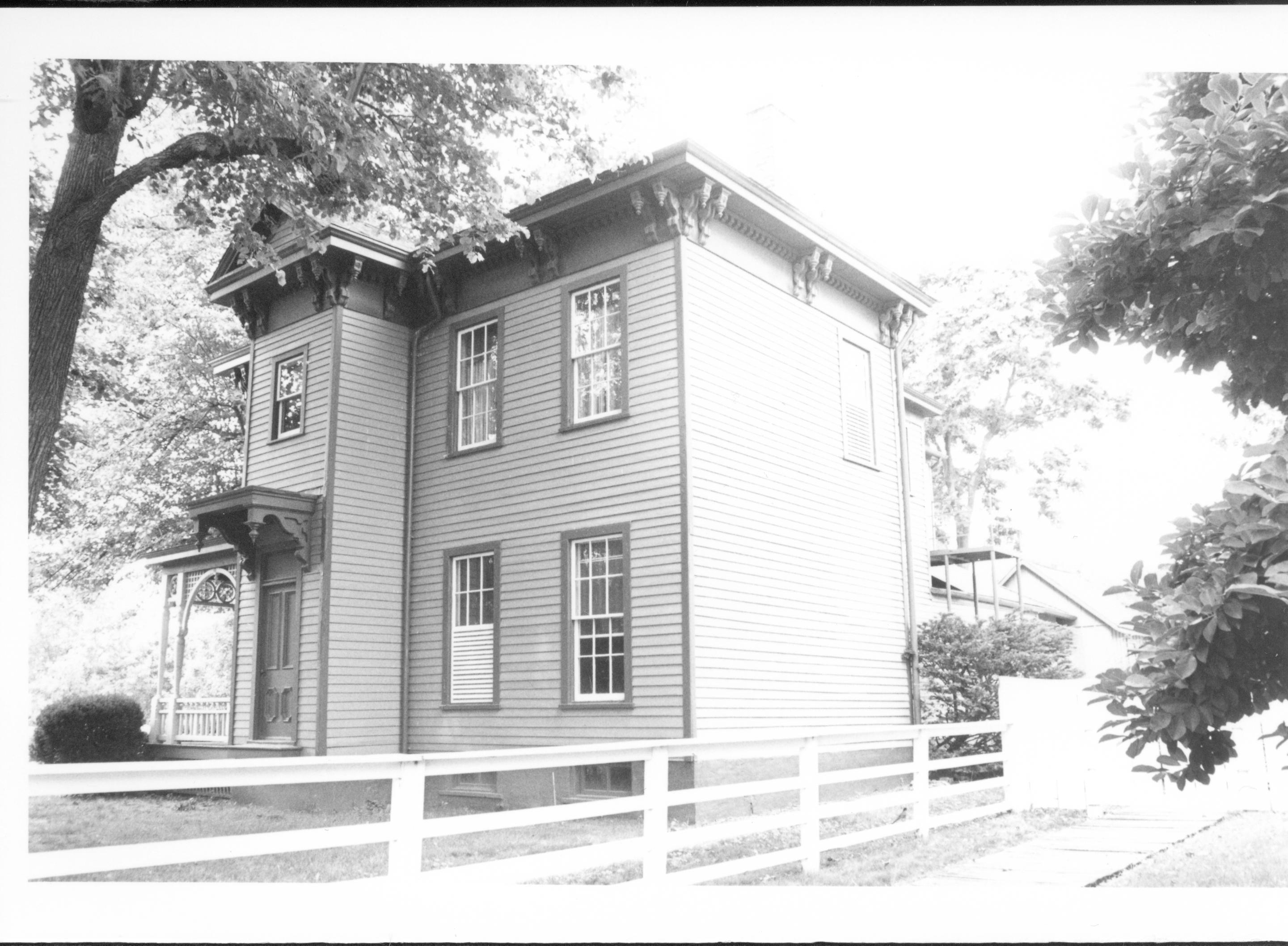 Dean House pre-restoration, front and south elevations from southeast Lincoln Home NHS- Dean House pre-restoration Dean House, restoration