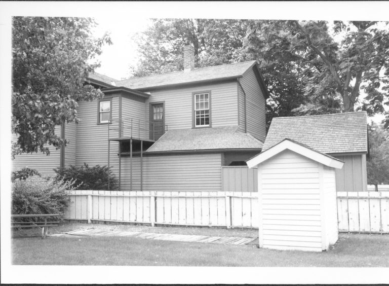 Dean House pre-restoration, south and west elevations from southwest Lincoln Home NHS- Dean House pre-restoration Dean House, restoration