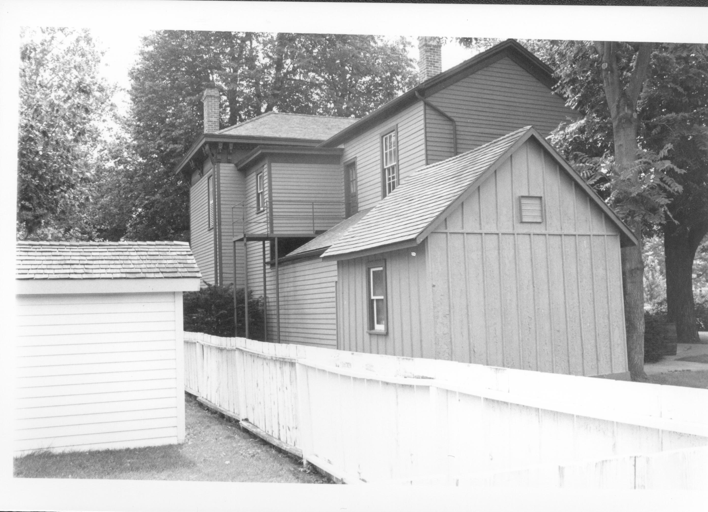 Dean House pre-restoration, west elevation, from west Lincoln Home NHS- Dean House pre-restoration Dean House, restoration