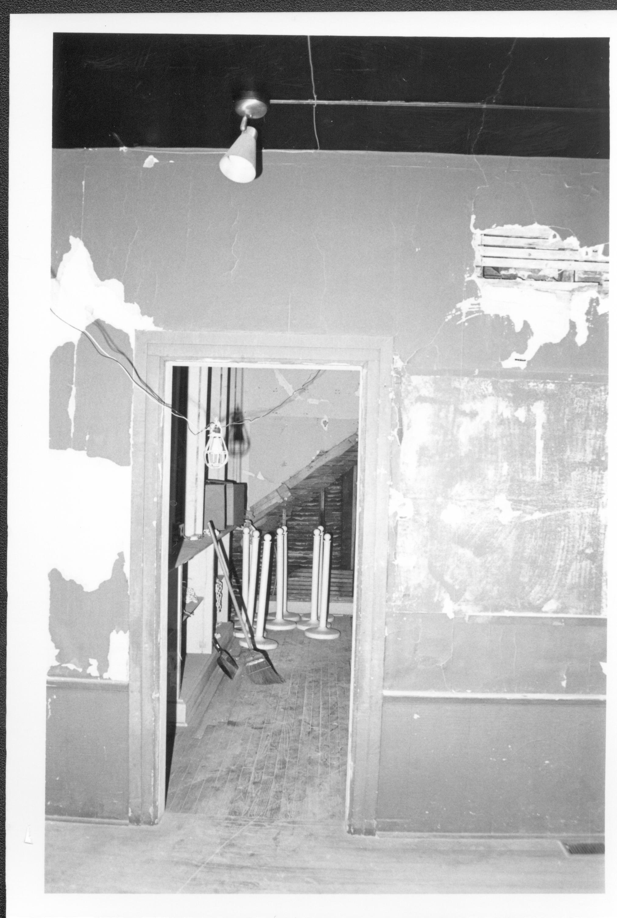 Dean House pre-restoration, kitchen (room 103) south wall Lincoln Home NHS- Dean House pre-restoration Dean House, restoration