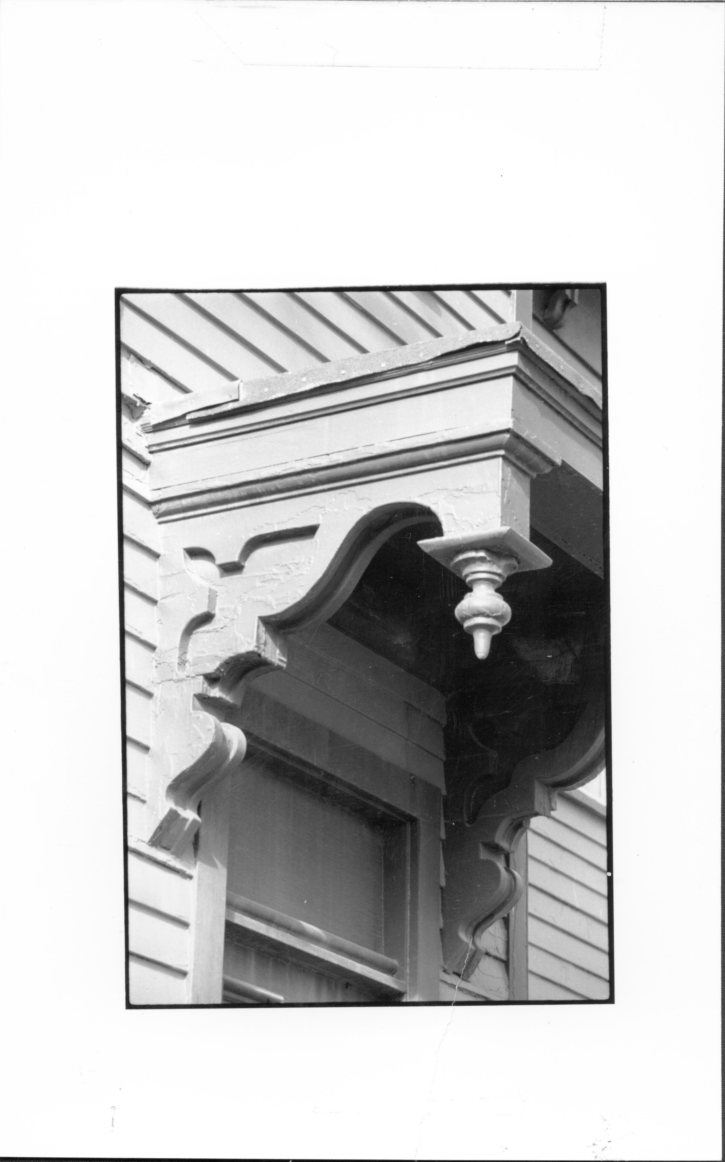 Dean House front door hood Lincoln Home NHS- Dean House restoration Dean House, restoration
