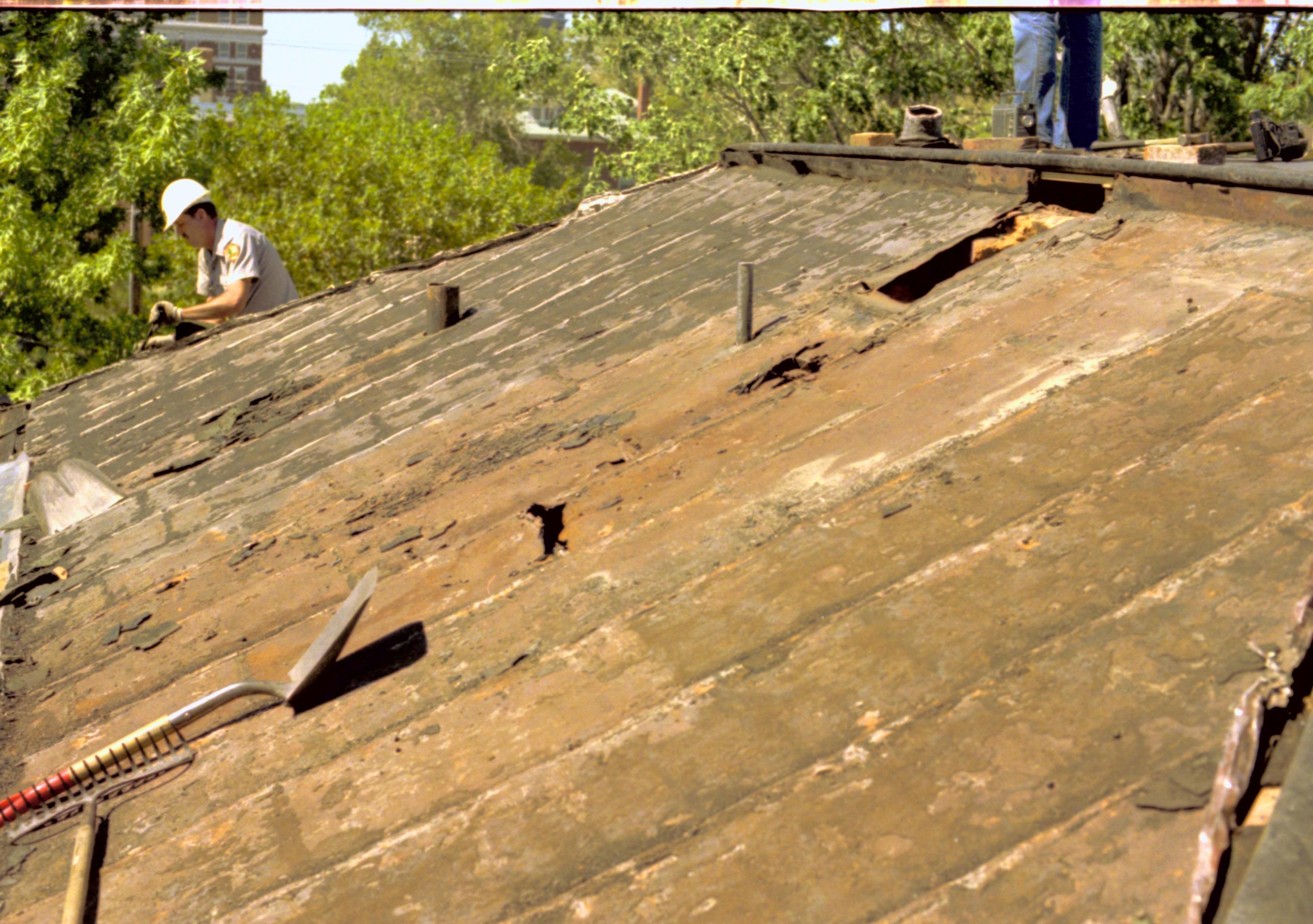 NA Lincoln Home NHS- Cook House, 54A, 32 Cook House, restoration, roof