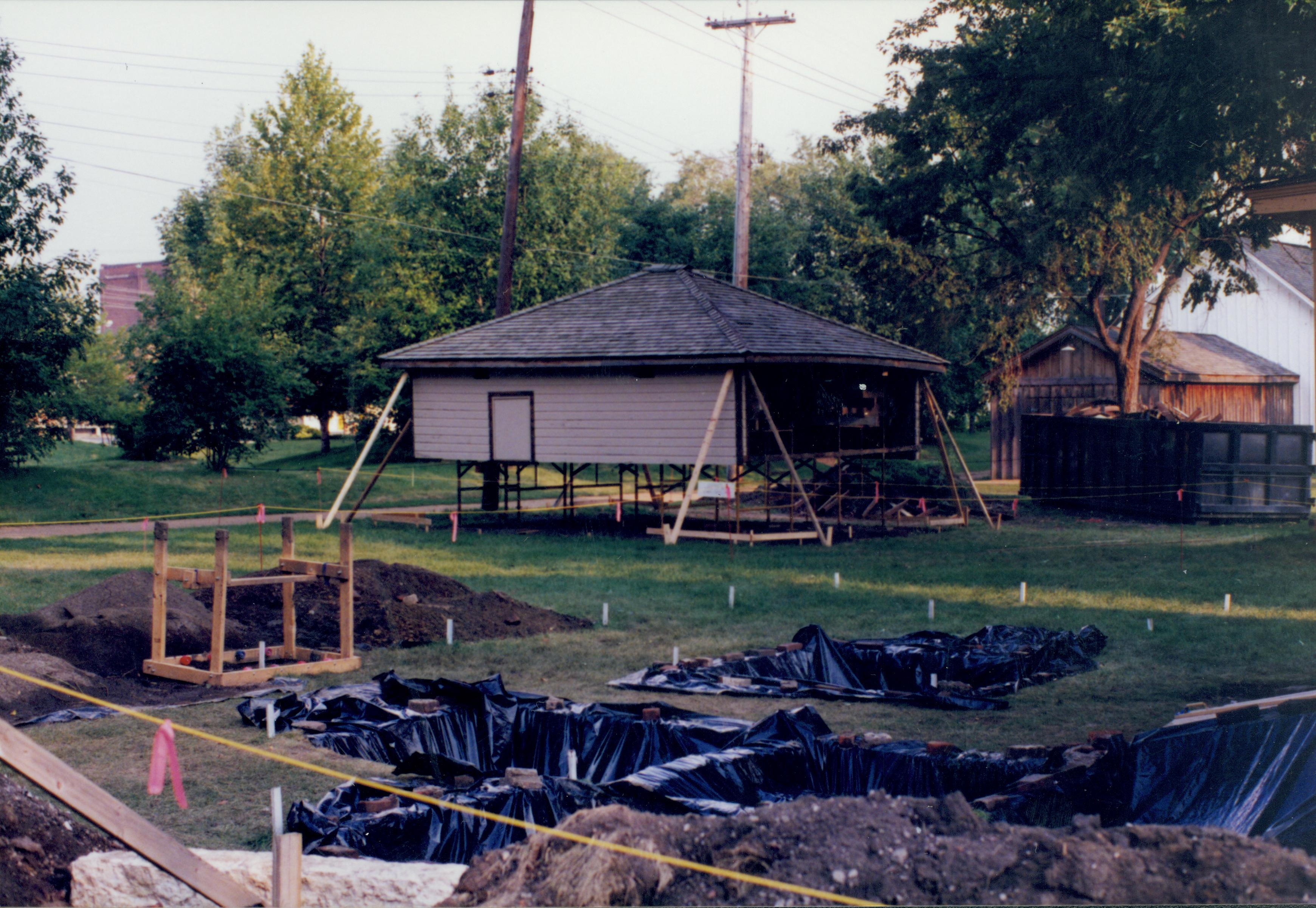 Cook archeology Lincoln Home NHS- Cook House, archeology and restoration Cook House, restoration, archeology