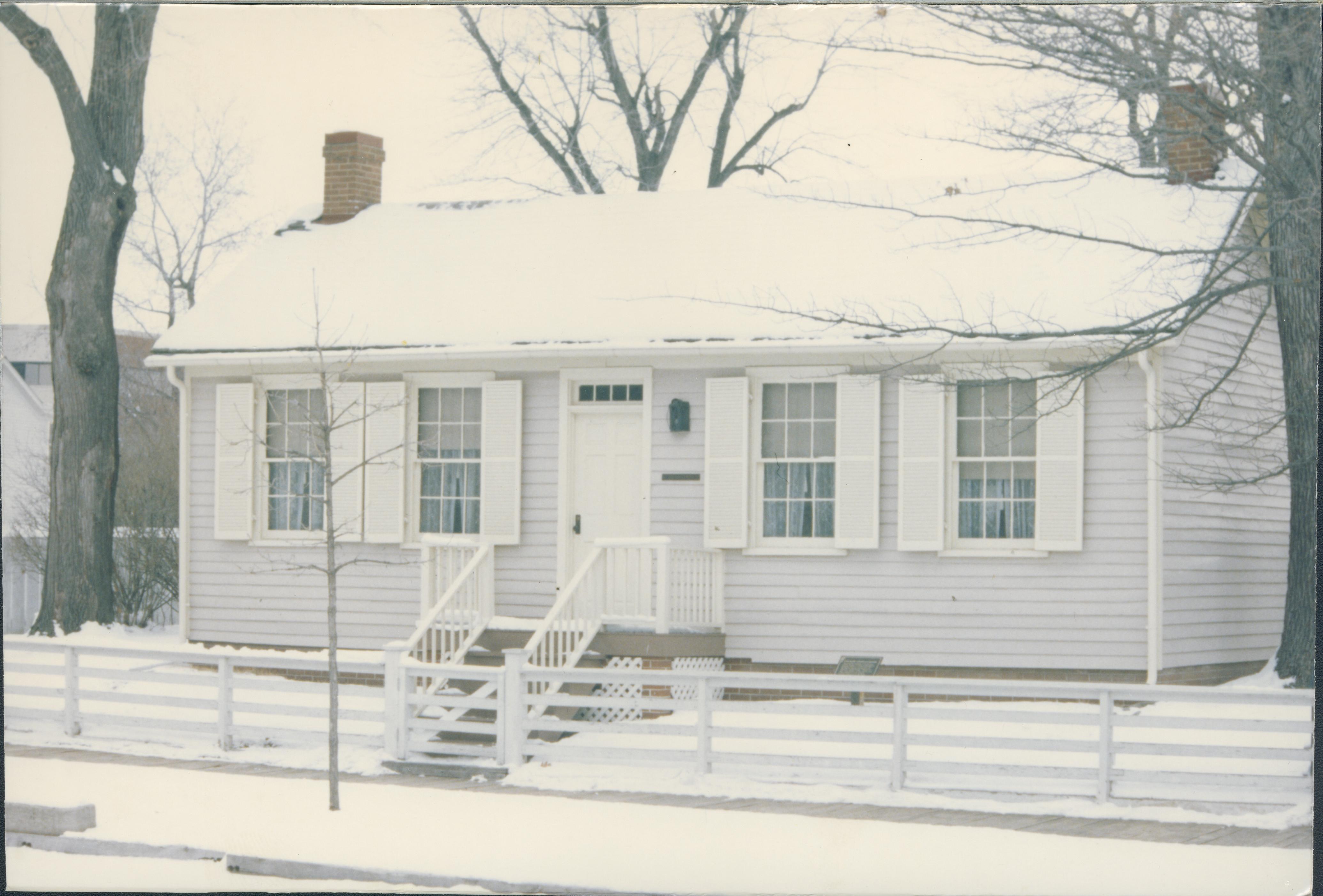 Corneau House  Lincoln Home NHS- Corneau House Corneau House, snow