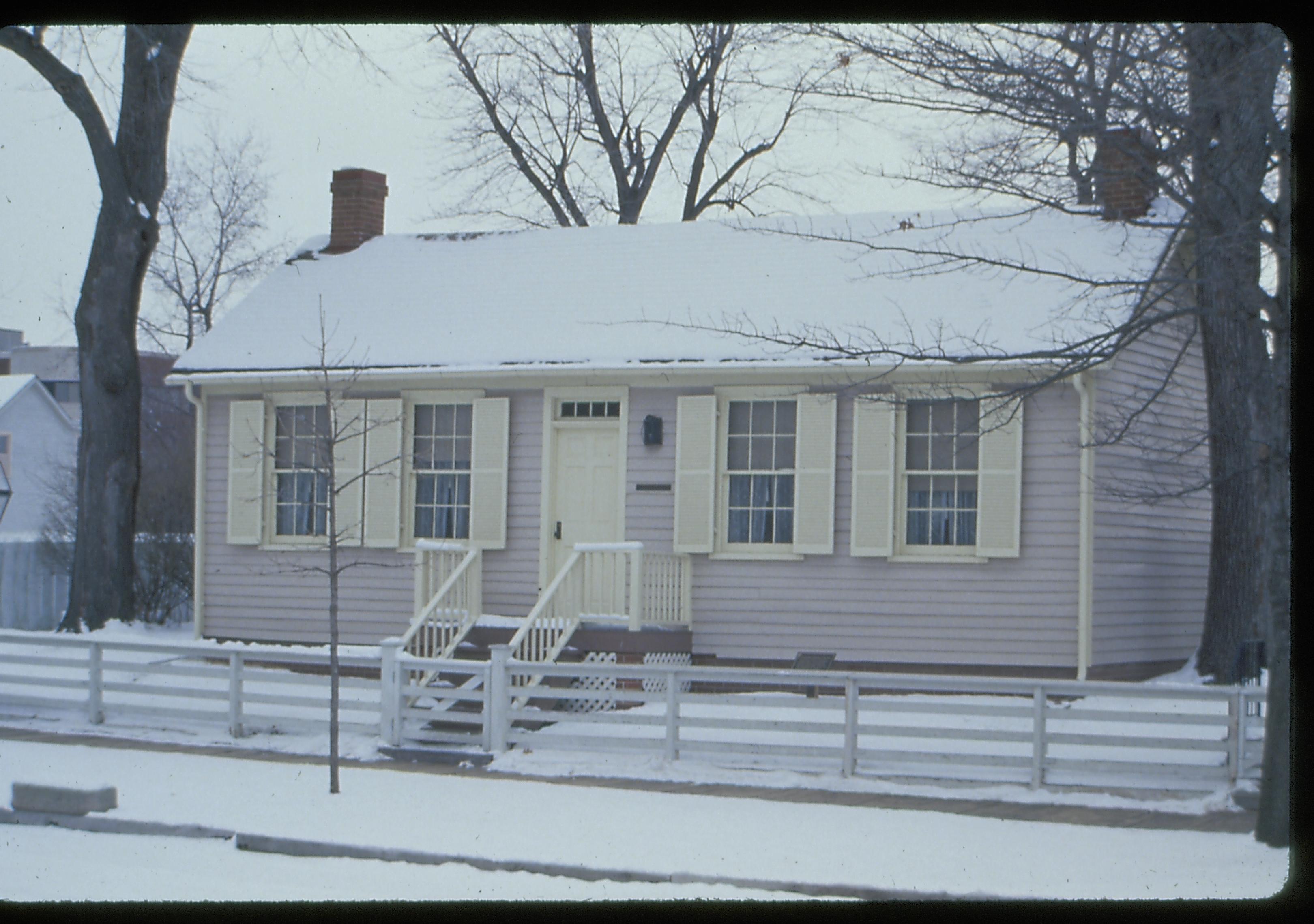 Corneau House Lincoln Home NHS- Corneau House Corneau House, snow