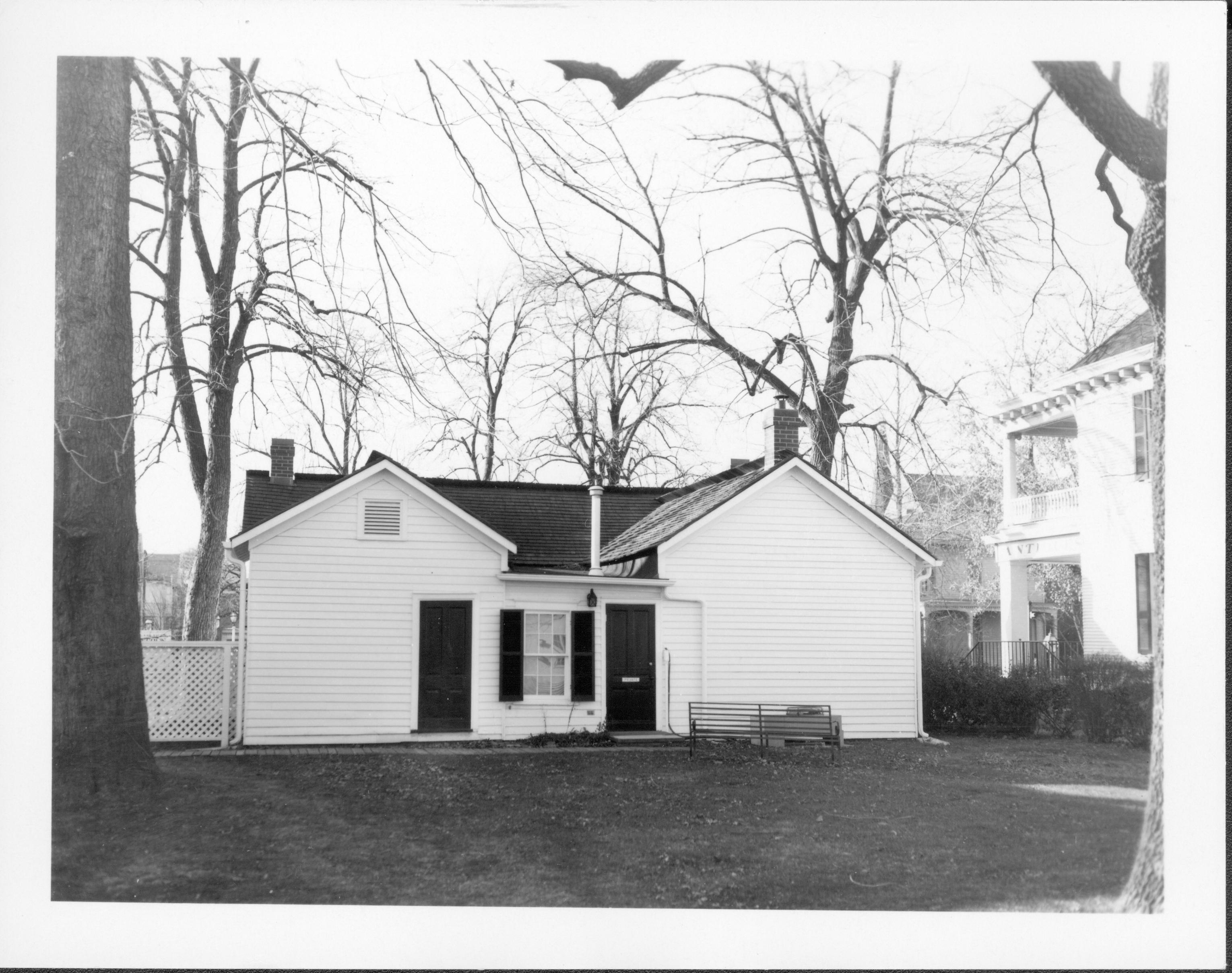 back of Corneau House  Lincoln Home NHS- Corneau House, neg #4 class #344, pic 4 class 1 Corneau House, history