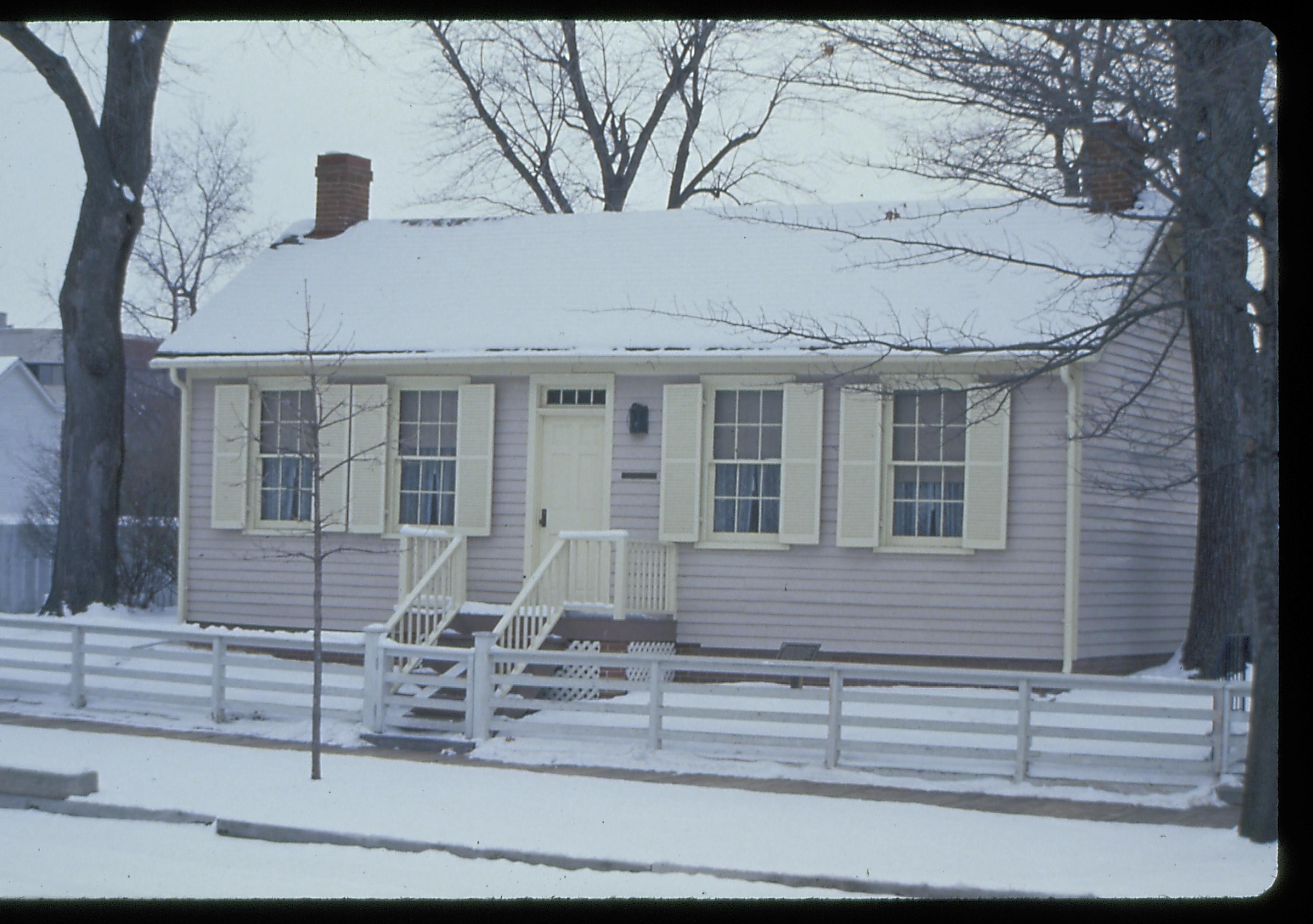 Corneau House Lincoln Home NHS- Corneau House Corneau House, snow